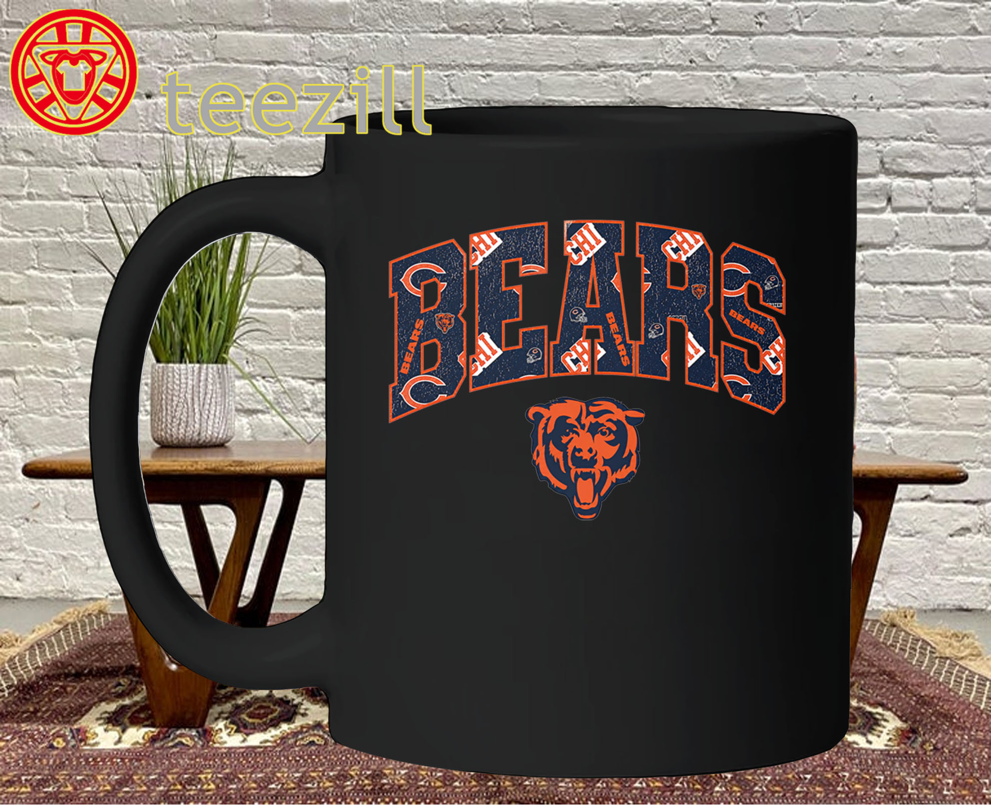 Chicago Bears Gameday Shirt – Vintage Bear Head Football Mug