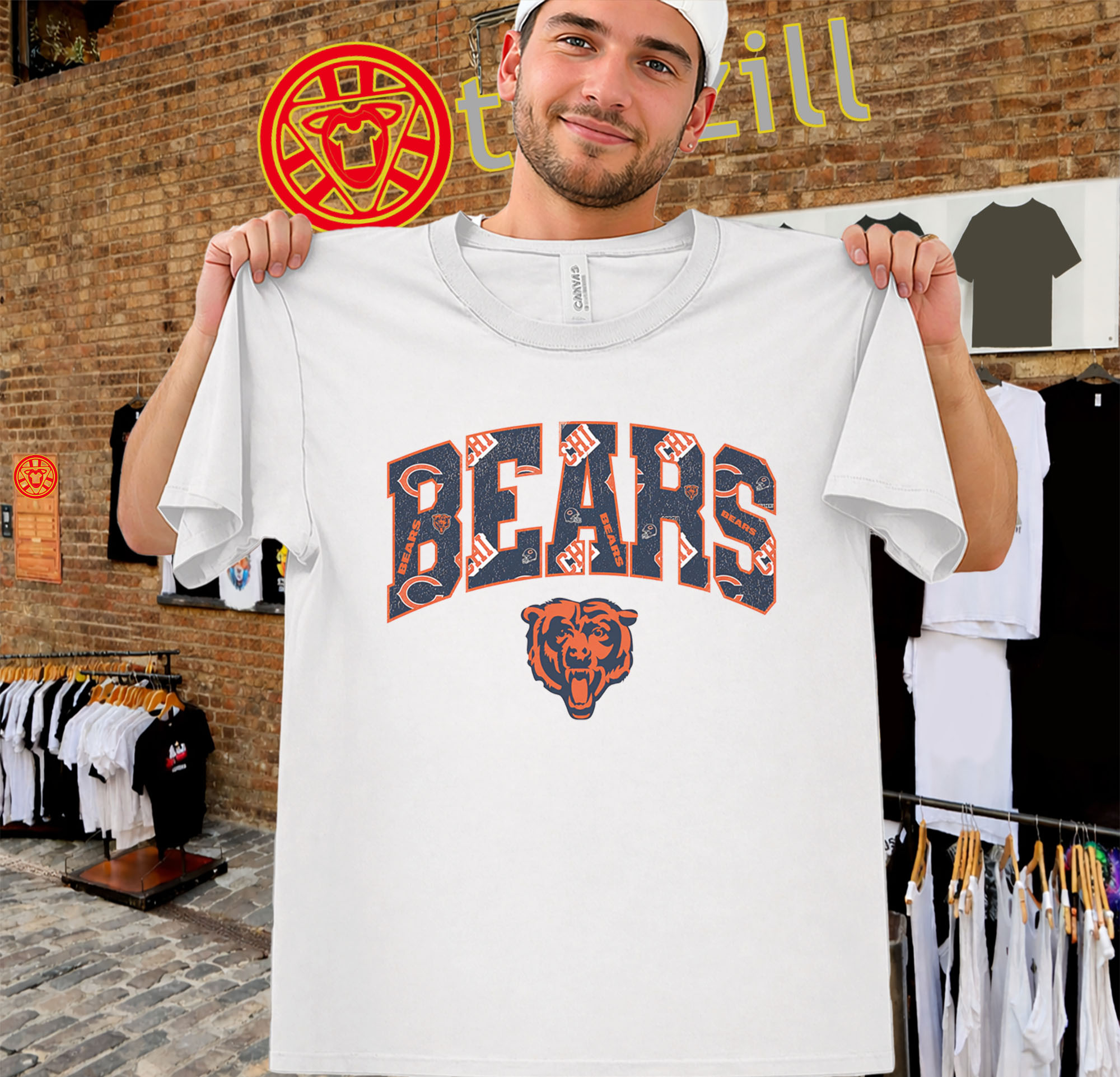 Chicago Bears Gameday Shirt – Vintage Bear Head Football Tee