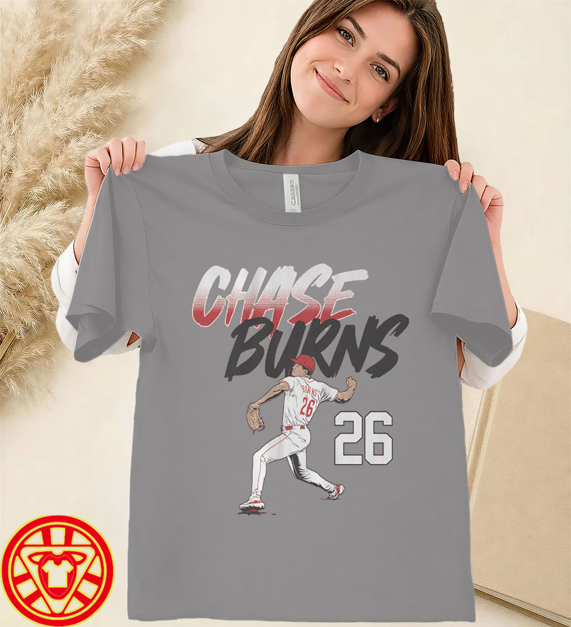 Cincinnati Baseball Ace Pose Tee-women-design
