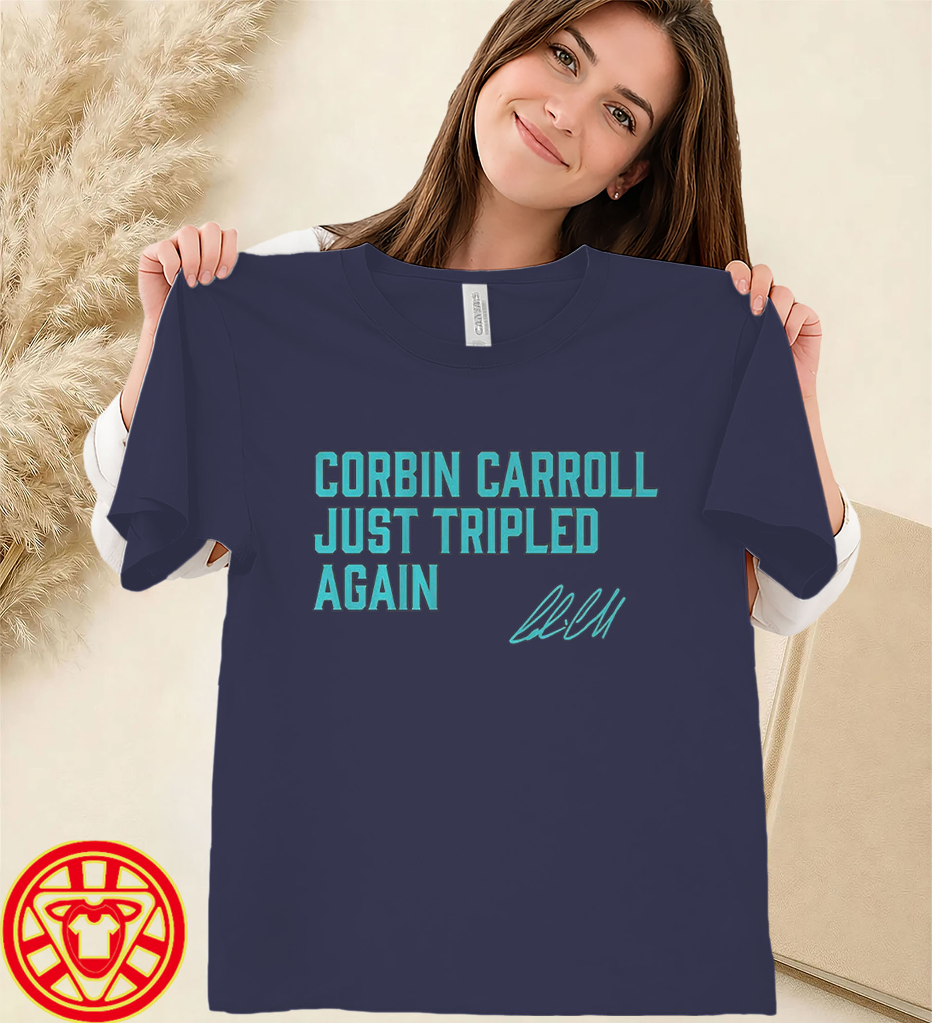 Corbin Carroll Just Tripled Again Shirt-women-design