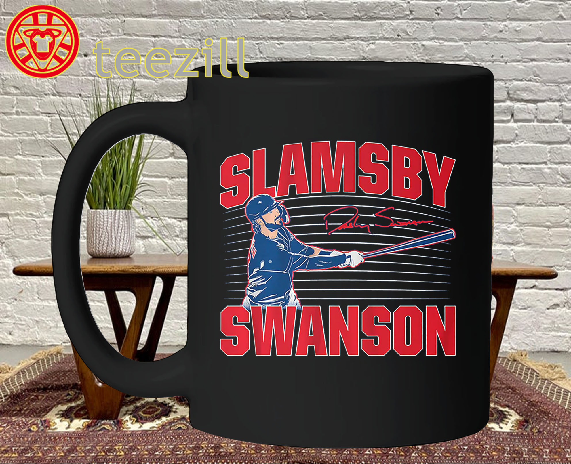 Dansby Swanson Chicago Baseball Shirt - Slamsby Graphic Mug