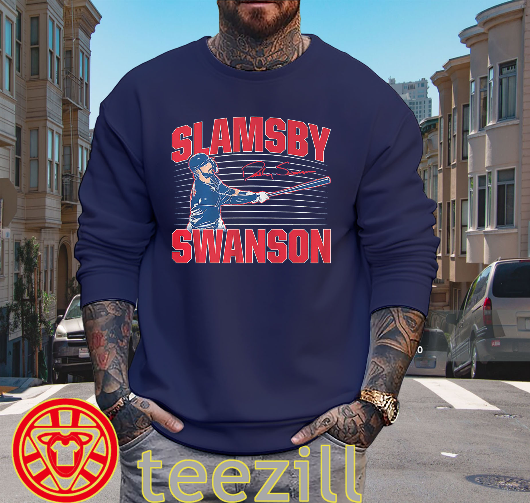Dansby Swanson Chicago Baseball Shirt - Slamsby Graphic Tee