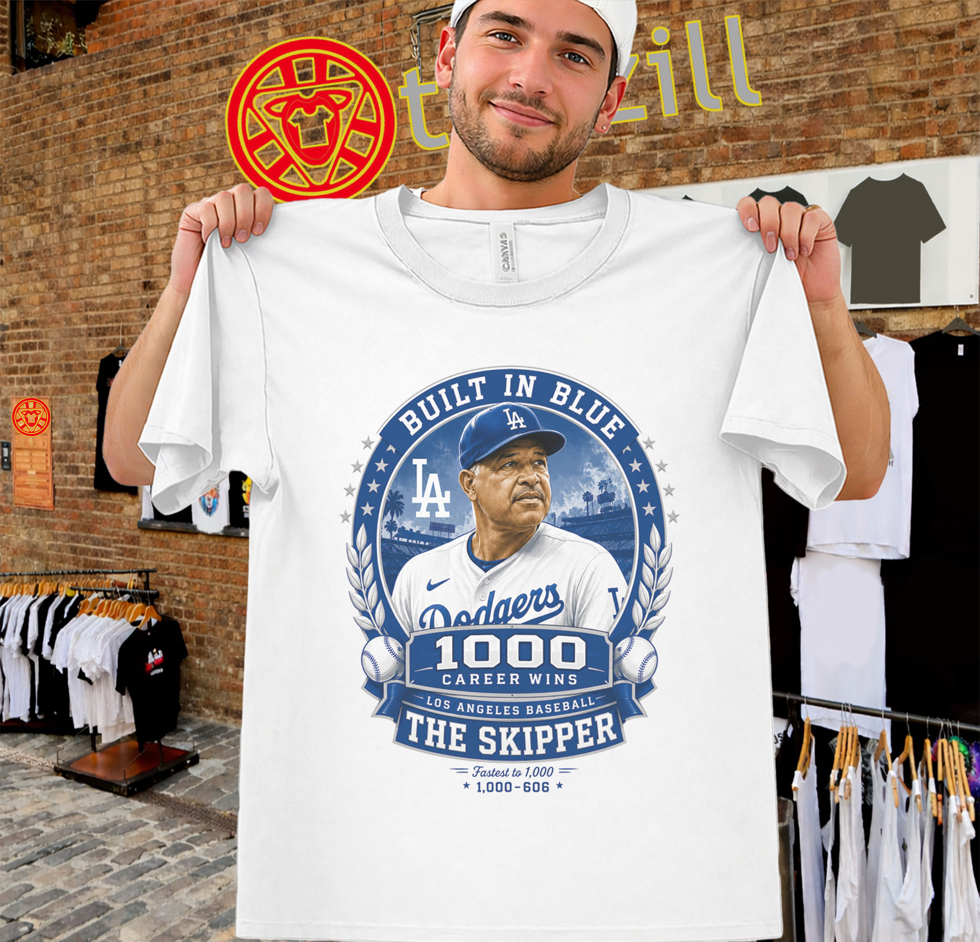 Dave Roberts Shirt - Dodgers 1000 Career Wins Skipper