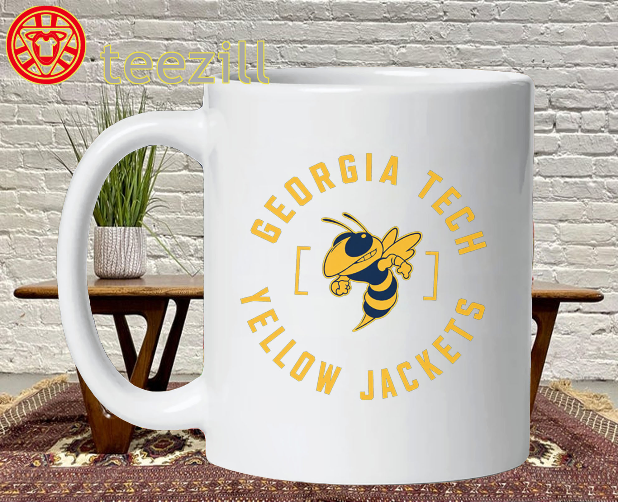 Georgia Tech Yellow Jackets Shirt - Buzz Mascot Mug