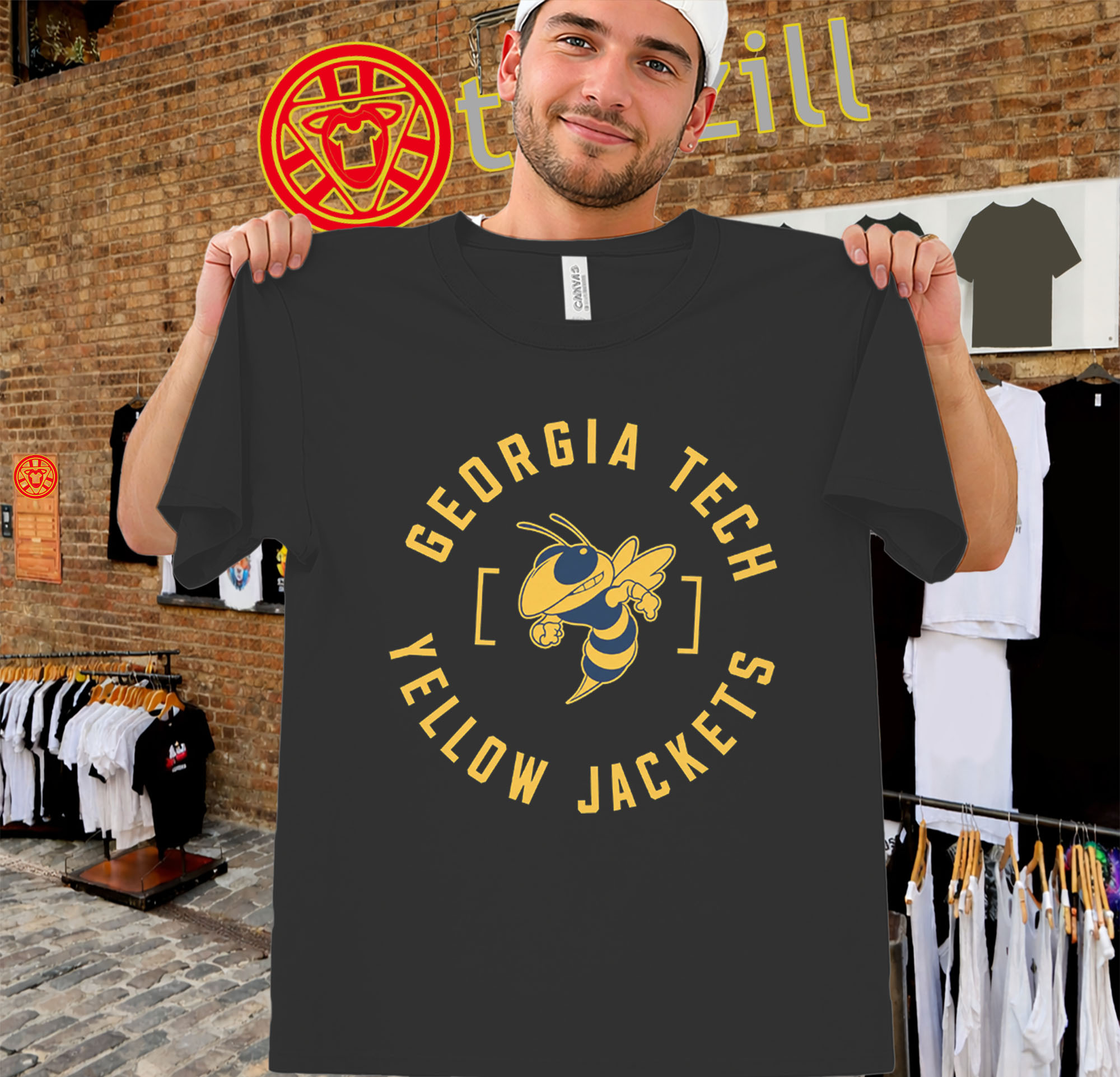 Georgia Tech Yellow Jackets Shirt - Buzz Mascot Tee