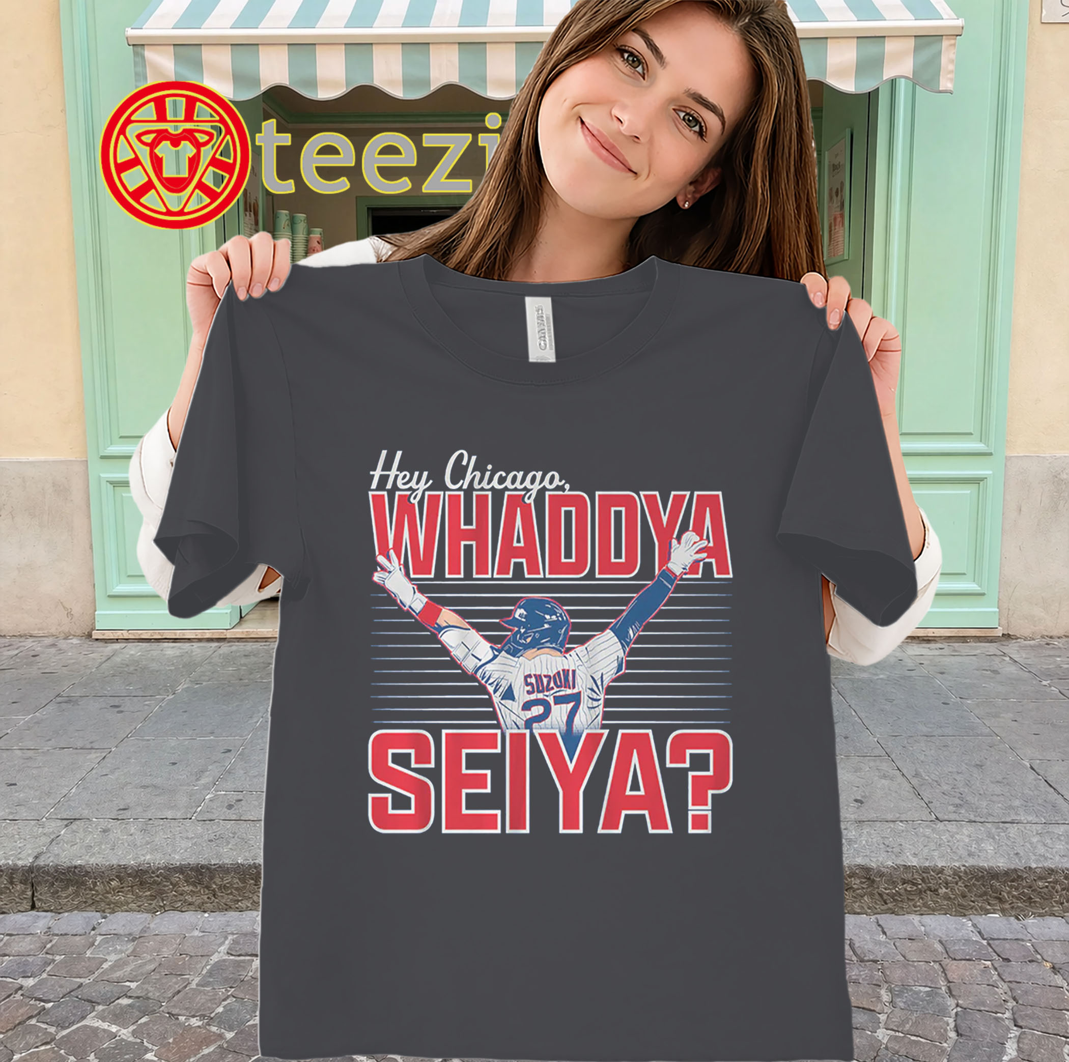 Whaddya Seiya? Shirt - Hey Chicago Seiya Suzuki Tee - Image 2