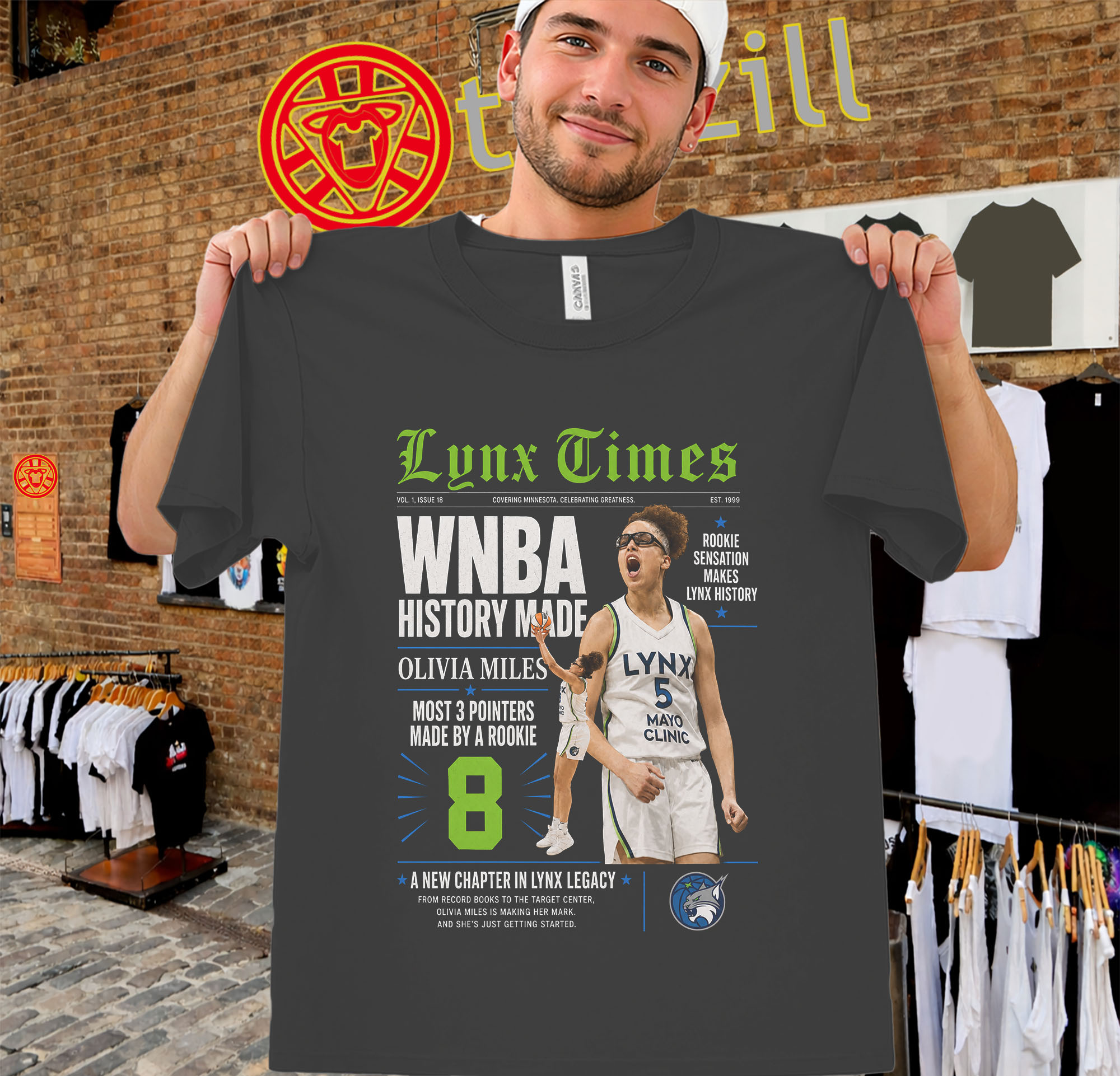History Made Shirt – Olivia Miles Minnesota Lynx Rookie 3-Point Record Tee unisex