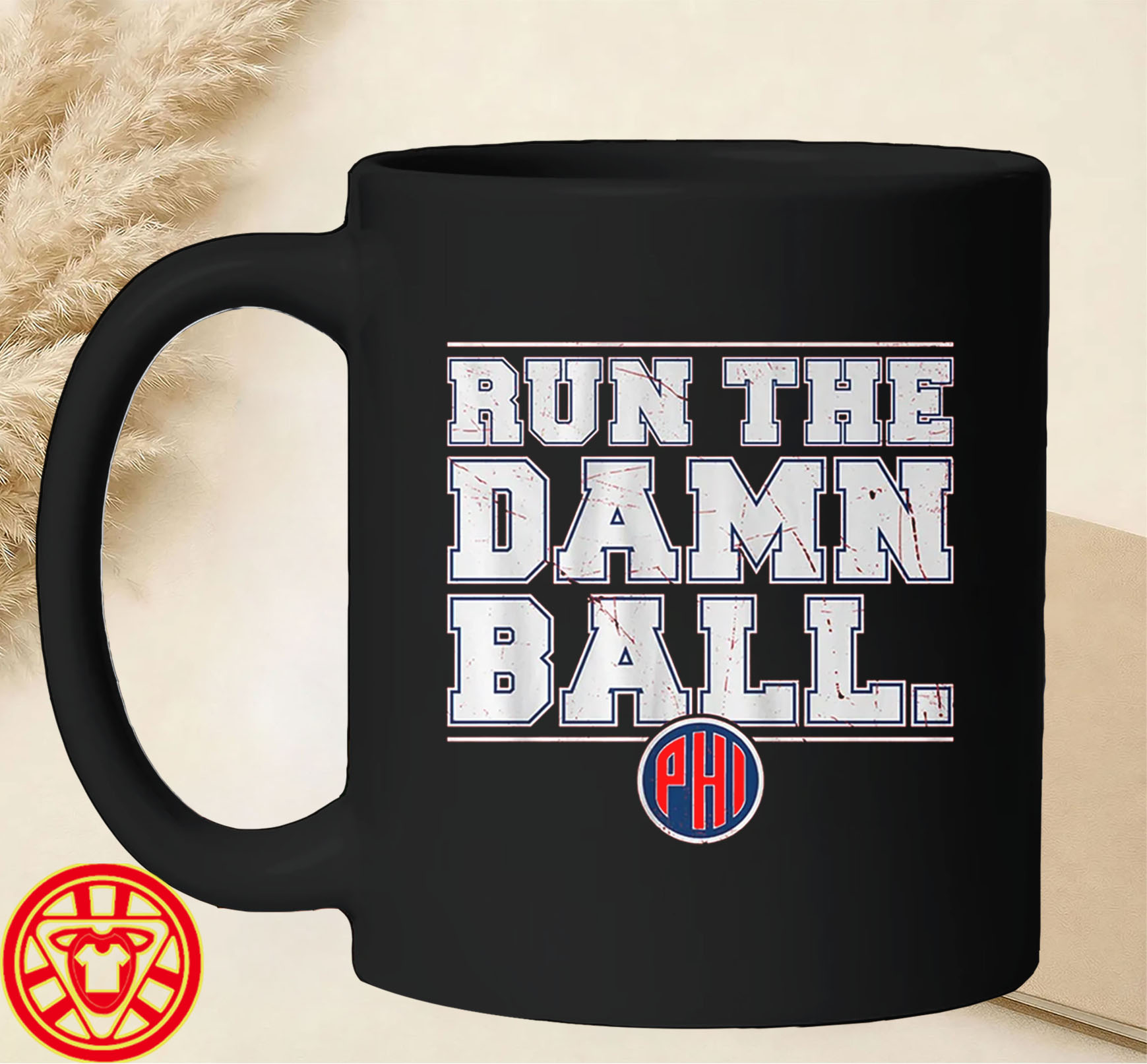 Philadelphia Baseball Run The Damn Ball mug-design