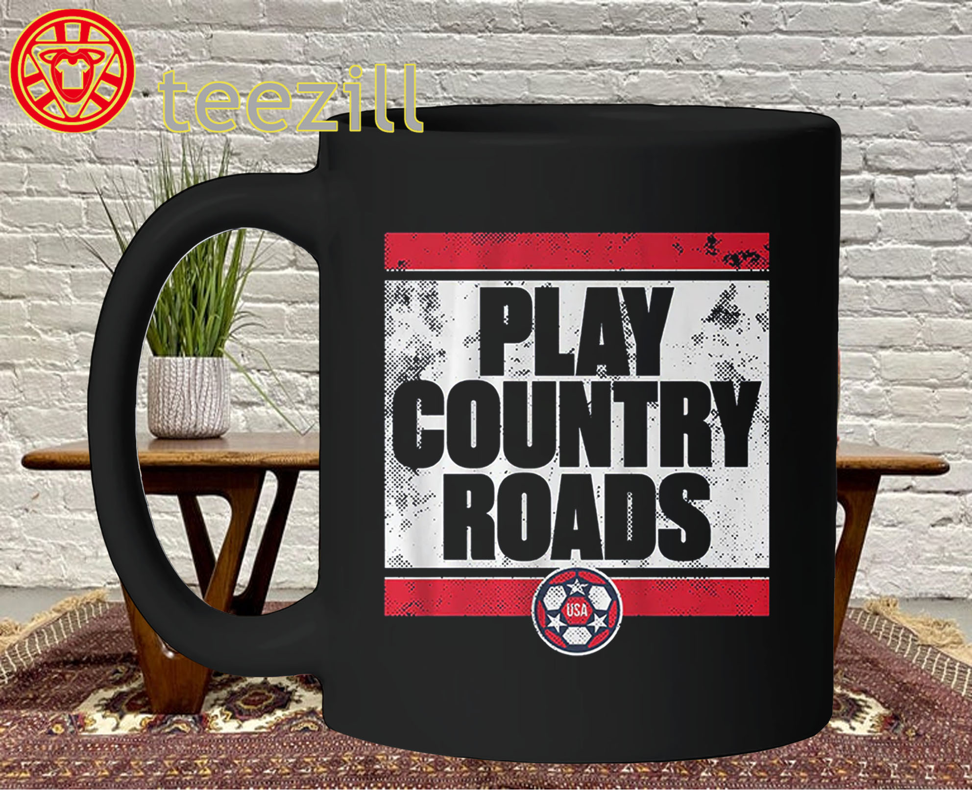 Play Country Roads Shirt - USA Soccer Fan Mug