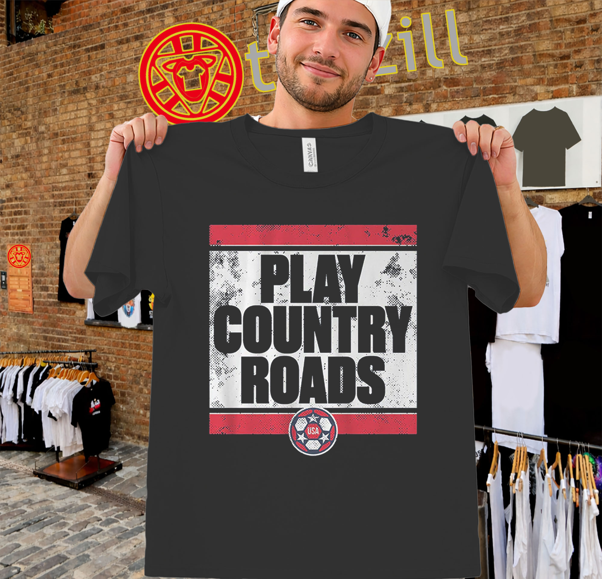 Play Country Roads Shirt - USA Soccer Fan