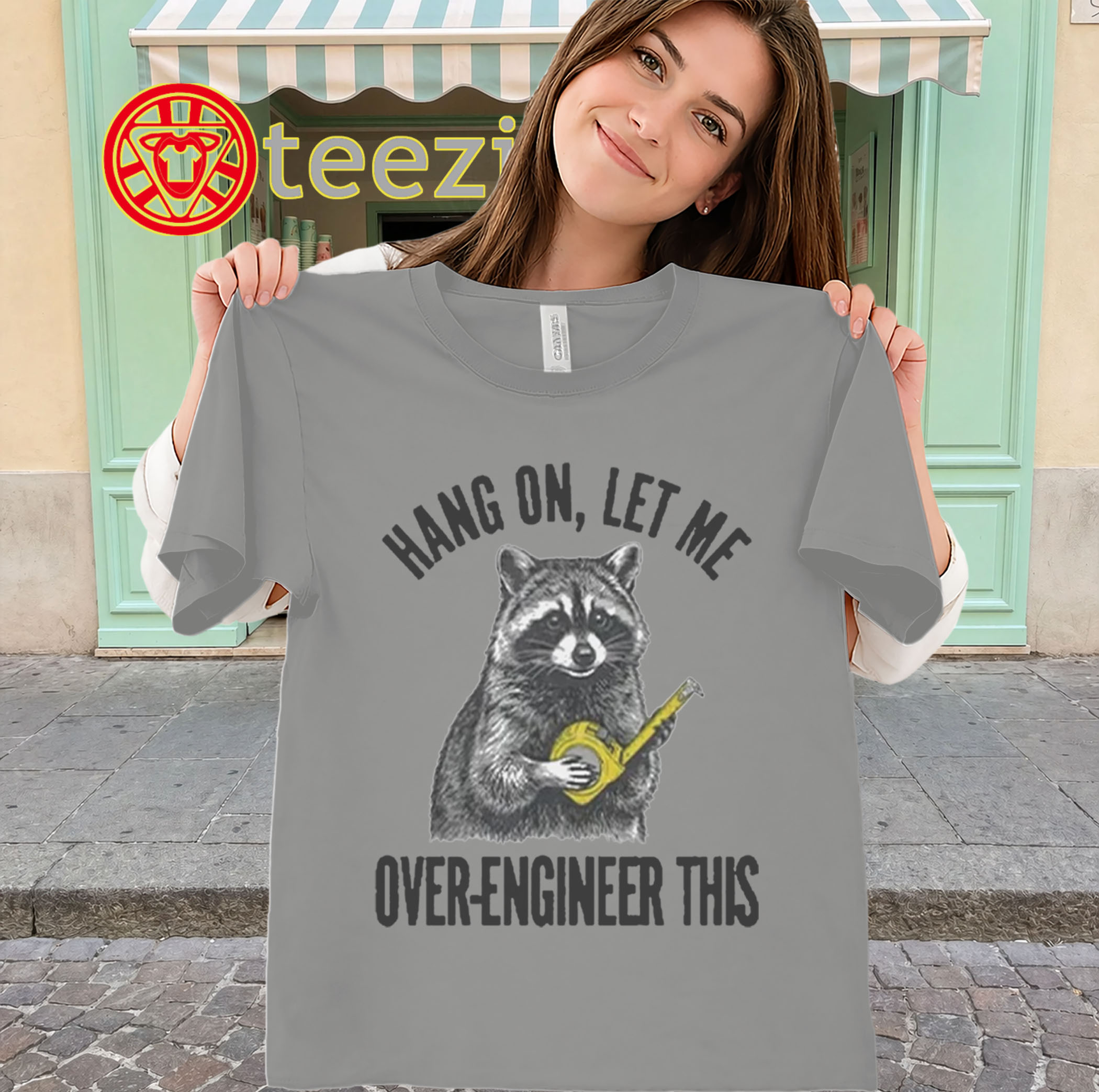 Raccoon Meme Shirt - Hang On Let Me Over-Engineer This Tee classic