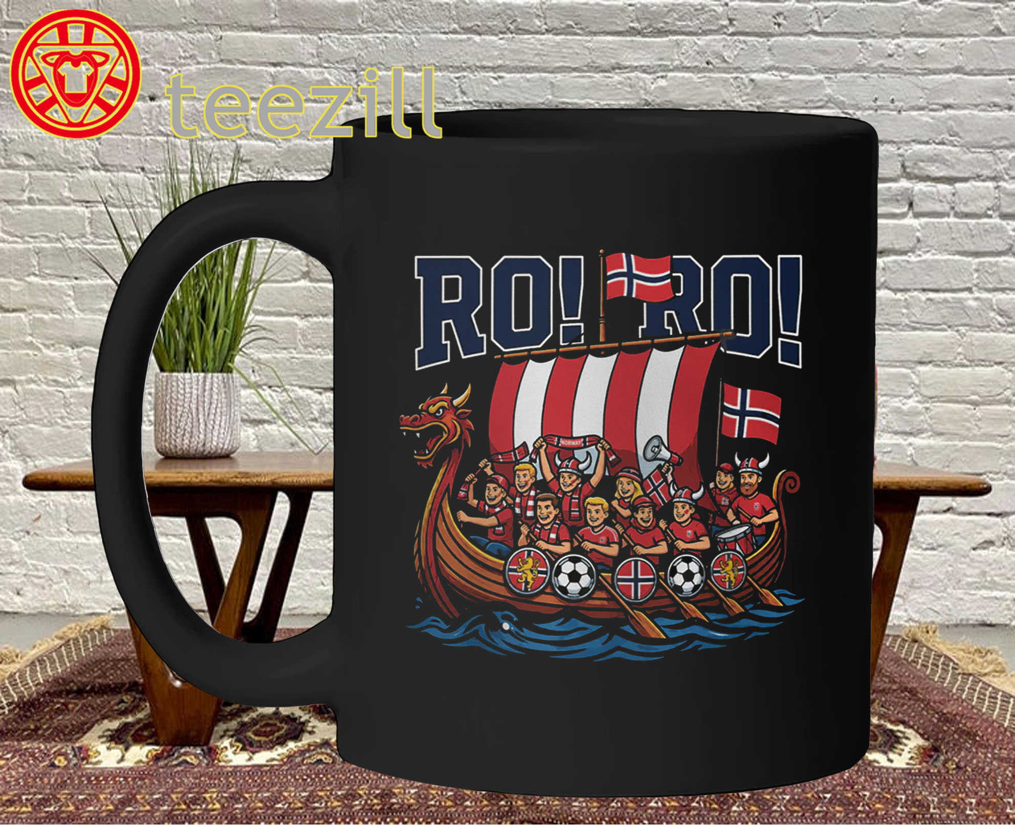 Ro Ro Norway Shirt – Viking Ship Soccer Fan Mug