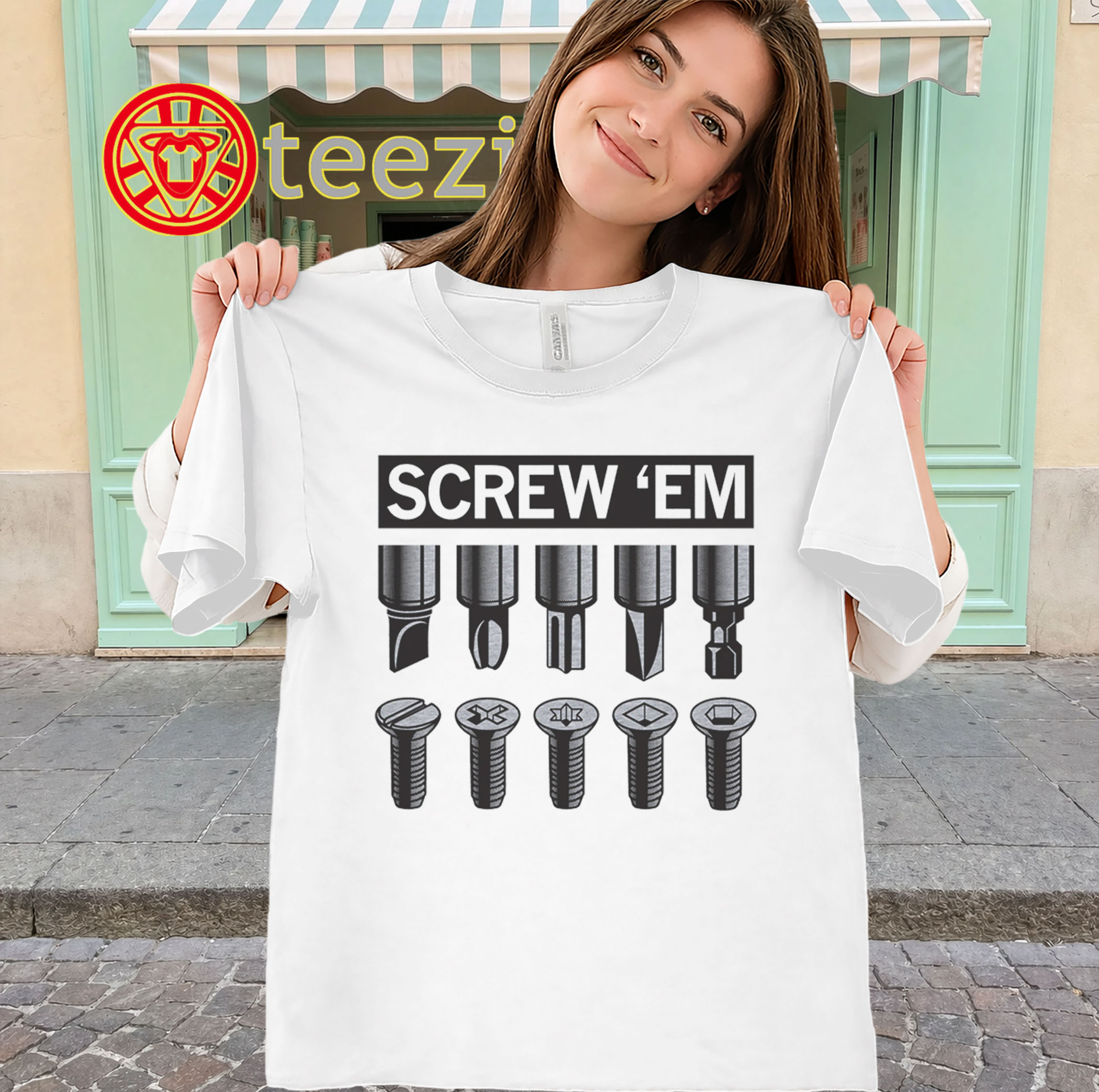 Screw 'Em Shirt - Funny Mechanic Tool Pun Tee