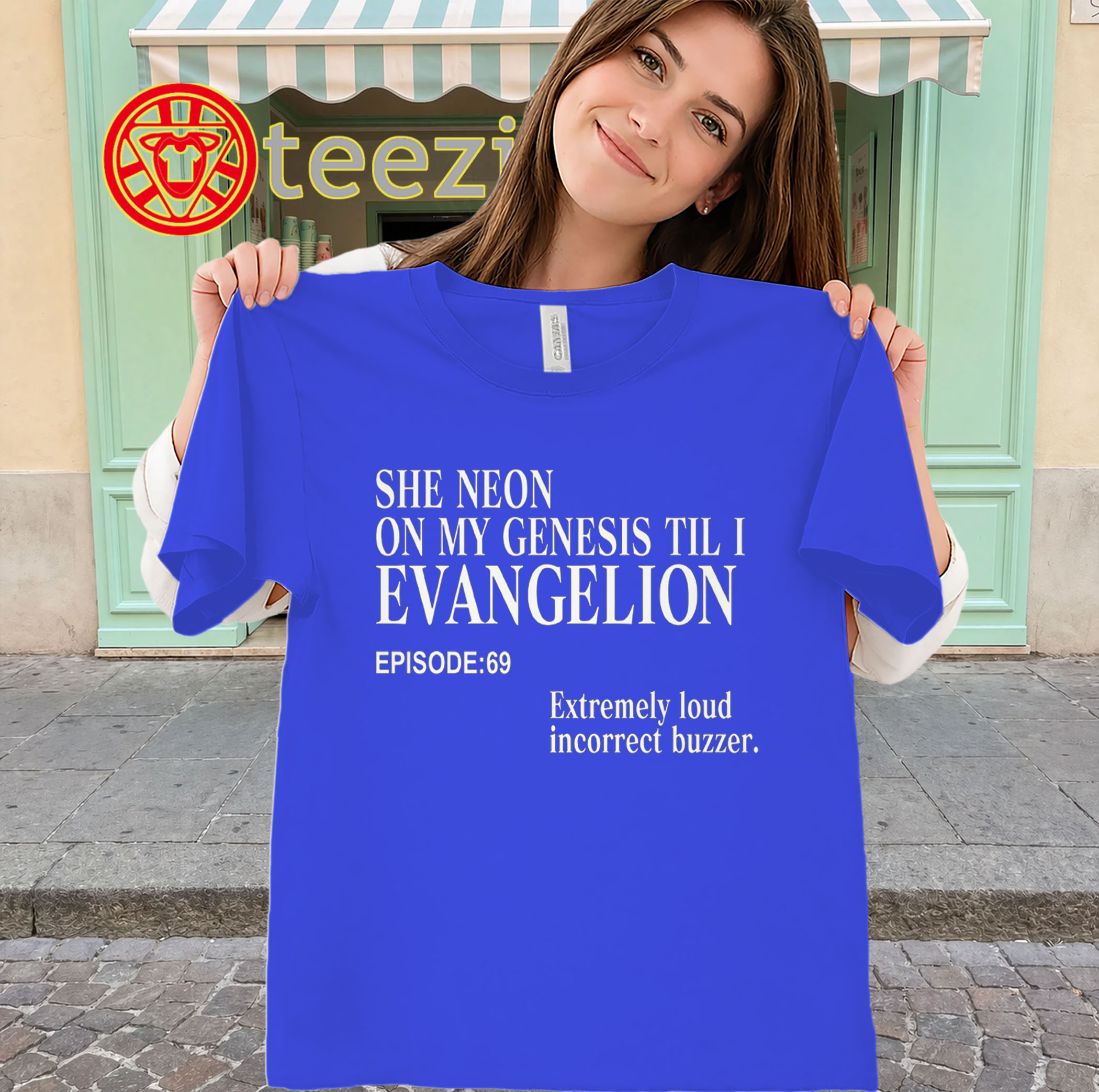 She Neon On My Genesis Til I Evangelion Shirt - Viral Anime Meme
