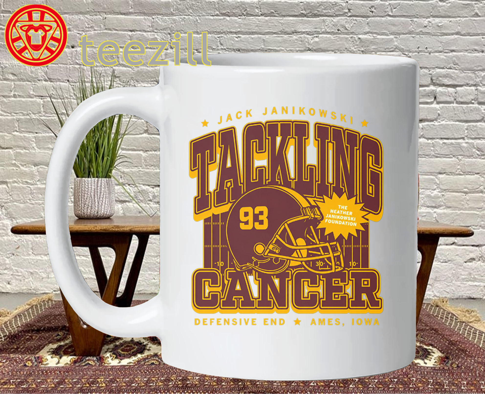 Tackling Cancer Shirt - Jack Janikowski Football Tee Mug