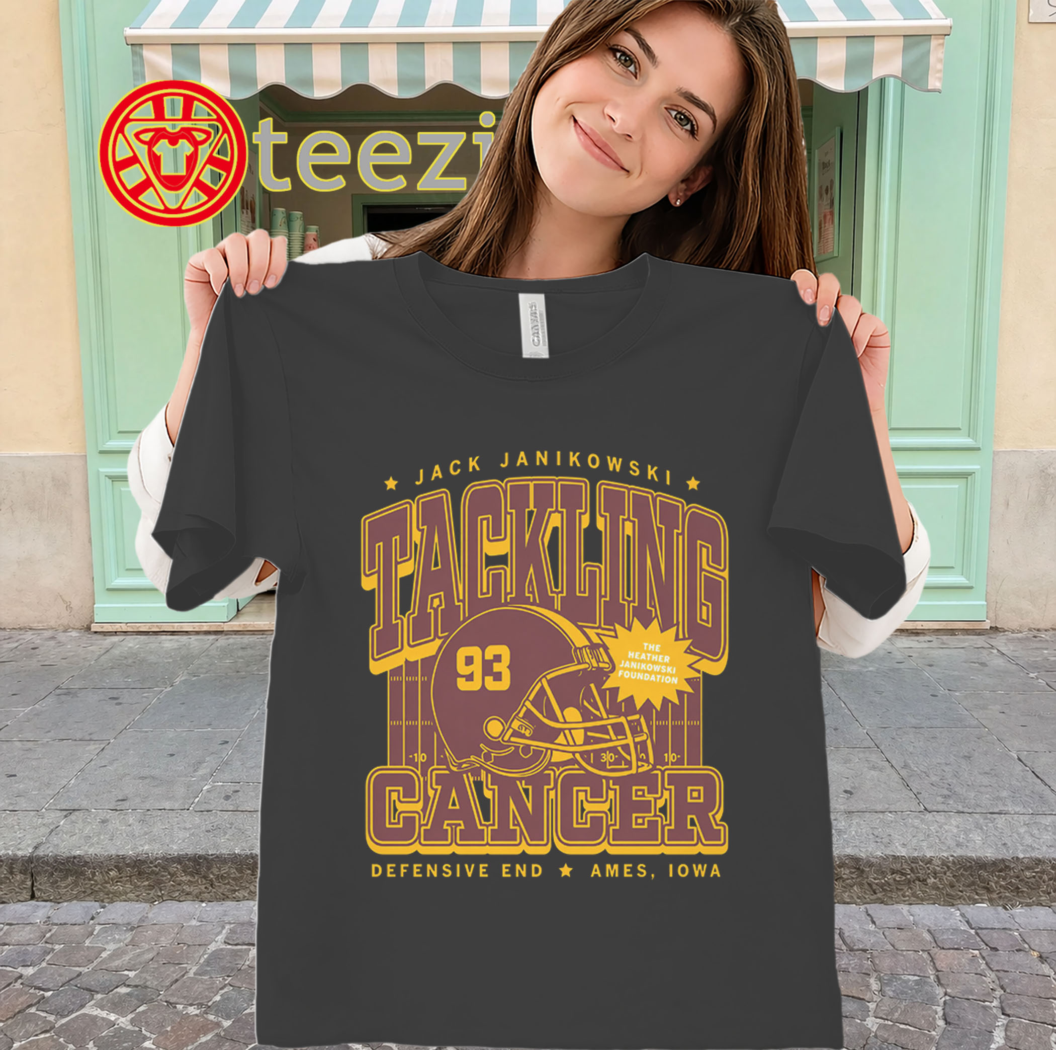 Tackling Cancer Shirt - Jack Janikowski Football Tee-classic
