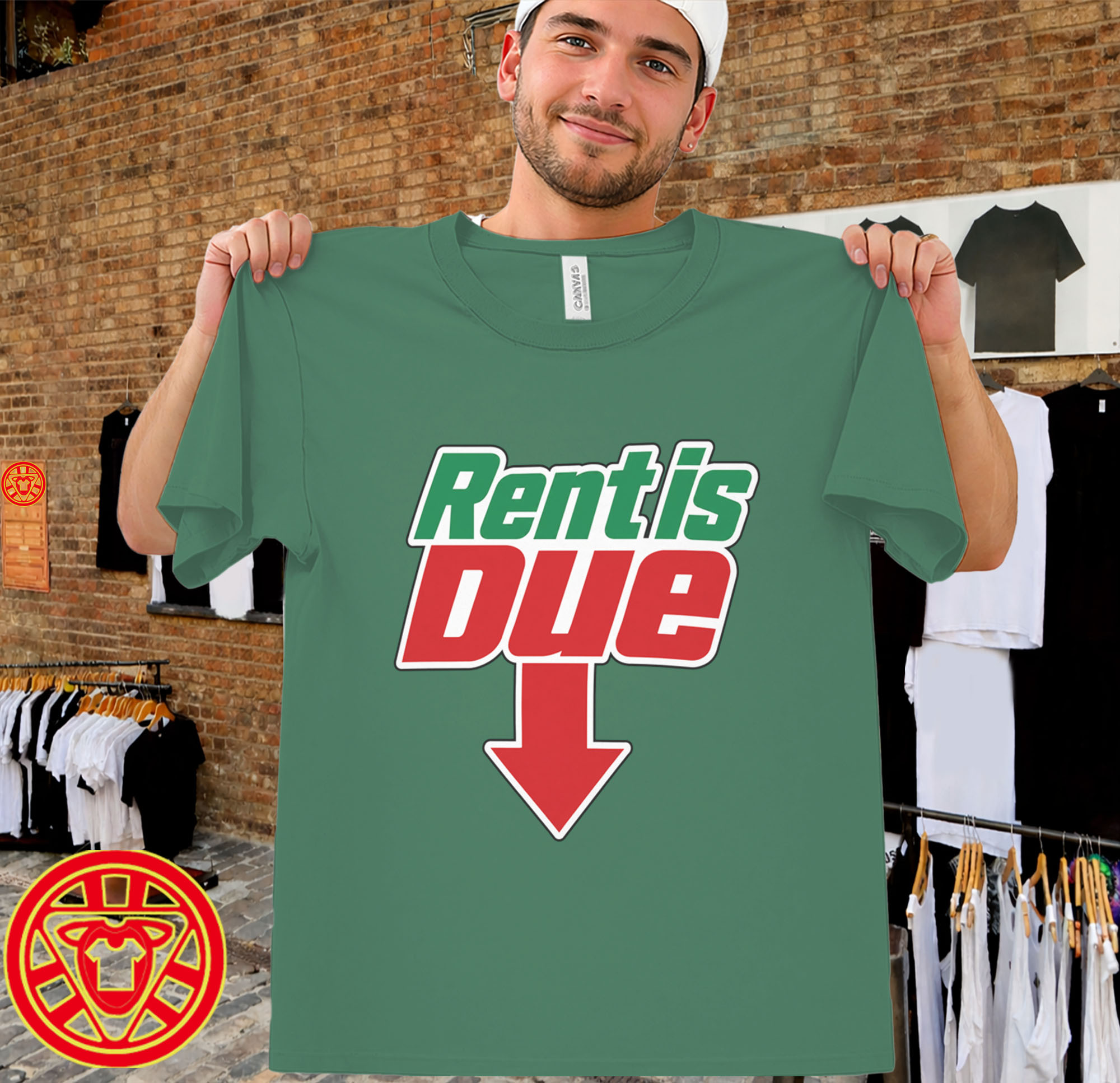 The RENT IS DUE SHIRT-men-design