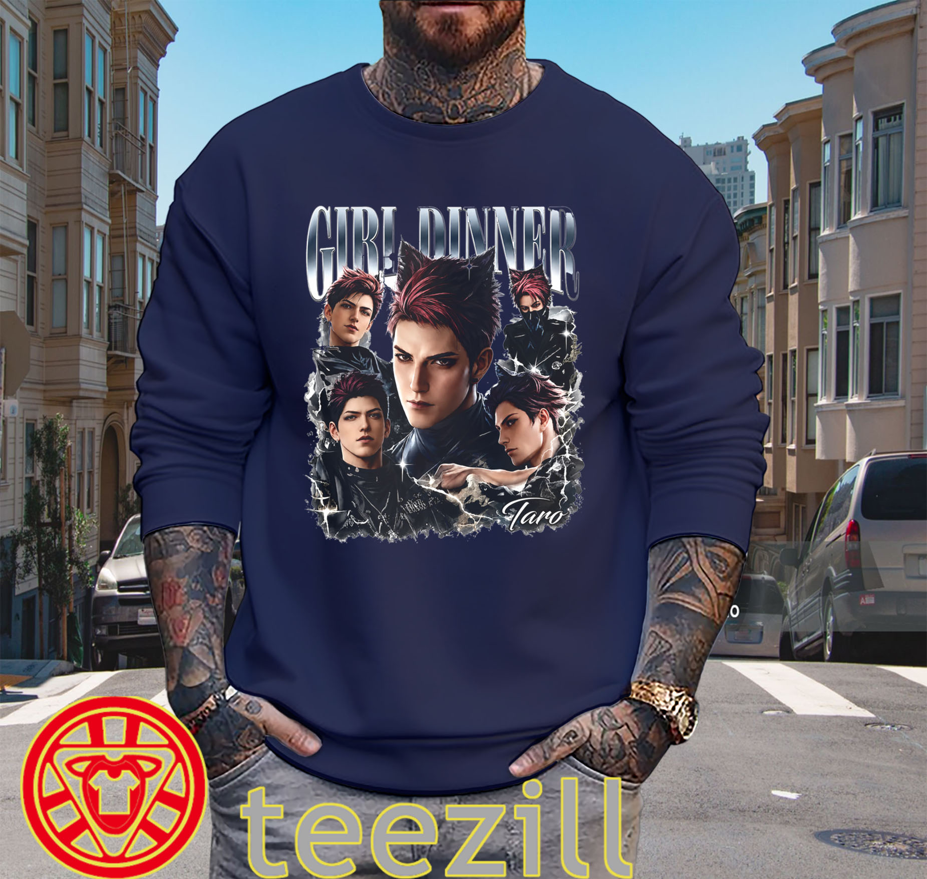 Valko Girl Dinner Shirt - Taro Graphic Anime Tee sweater