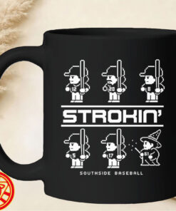 Alternative view of STROKIN' Shirt – White Sox Southside Pixel Game Baseball