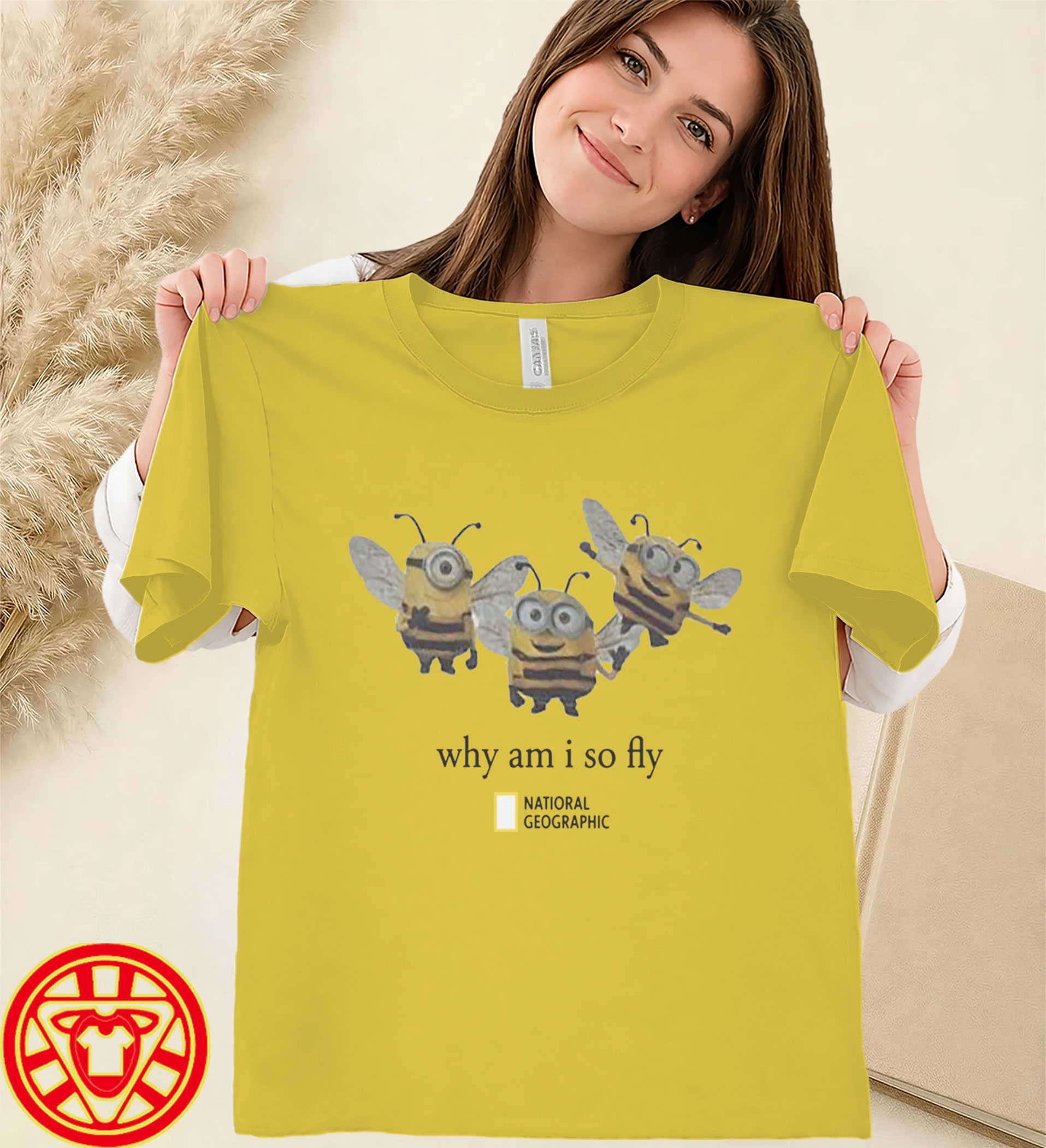 Why Am I So Fly Minion Bee women-design