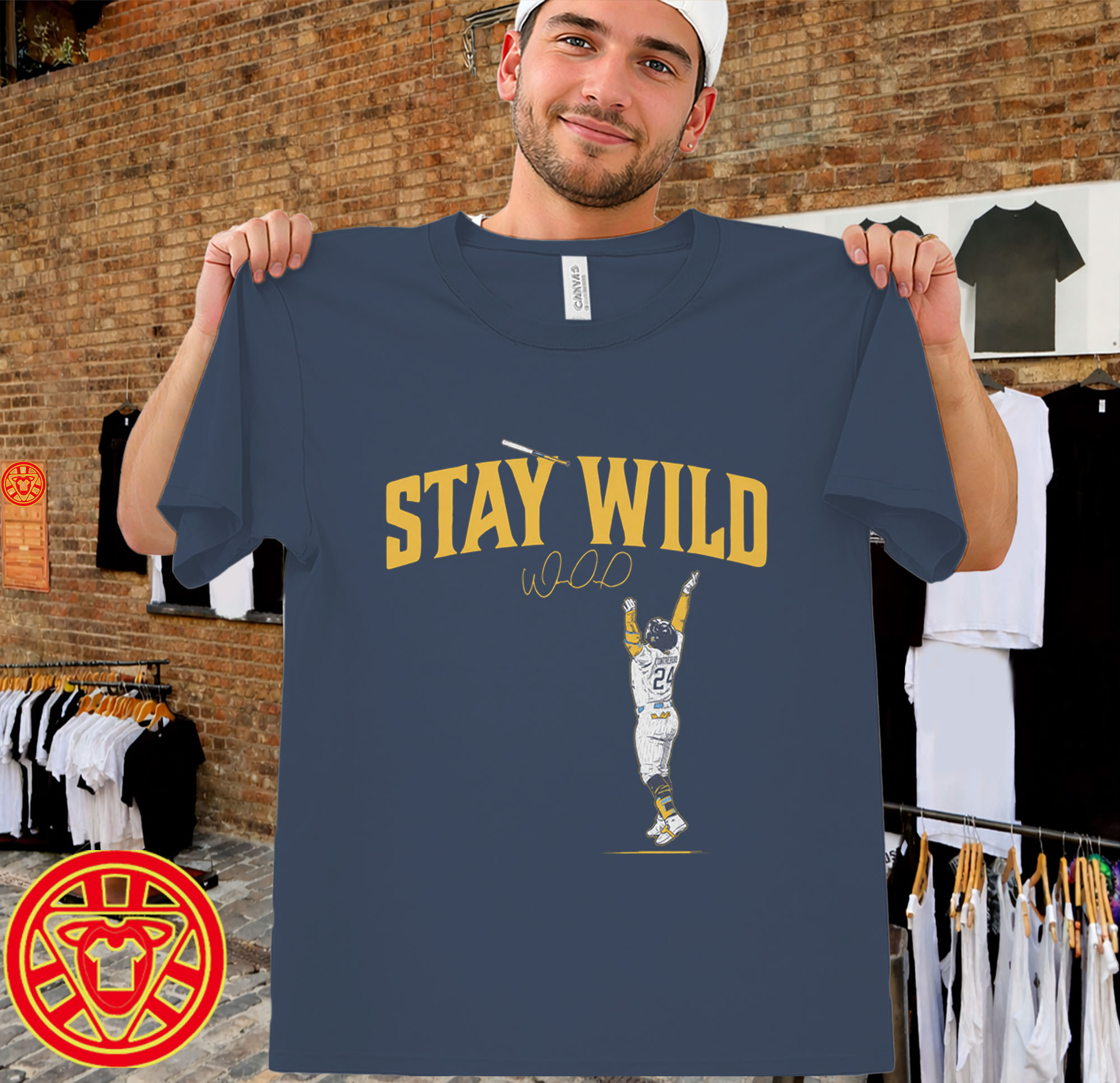 William Contreras Brewers Baseball-men-design