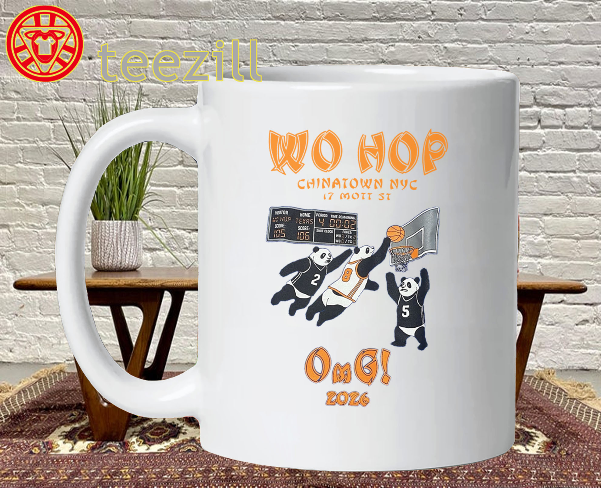 Wo Hop OMG Shirt – Chinatown NYC Knicks Basketball Mug