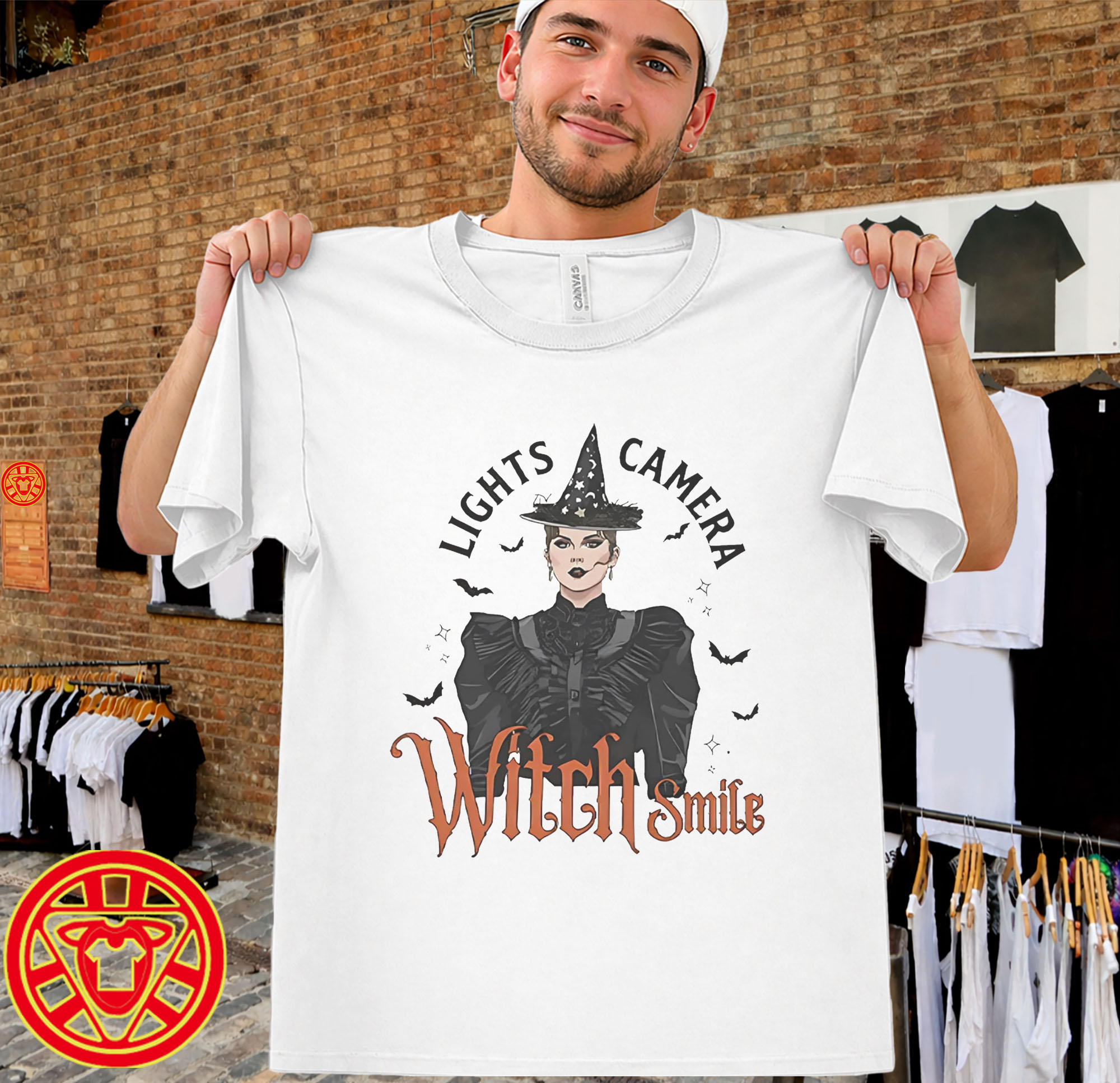 Lights Camera Witch Smile-men-design