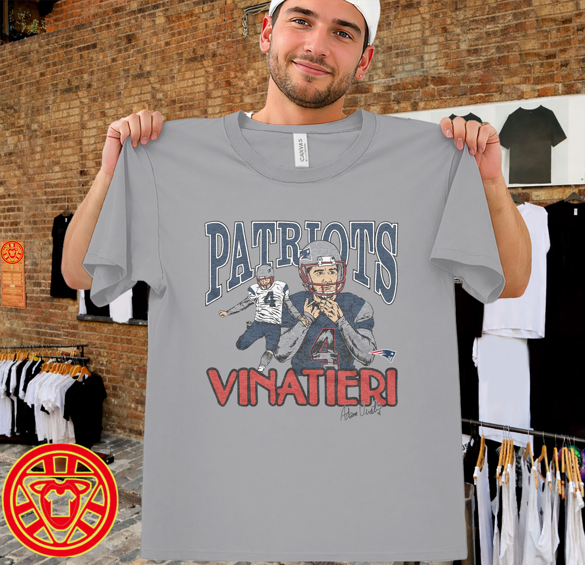 Patriots Adam Vinatieri Signature en-design