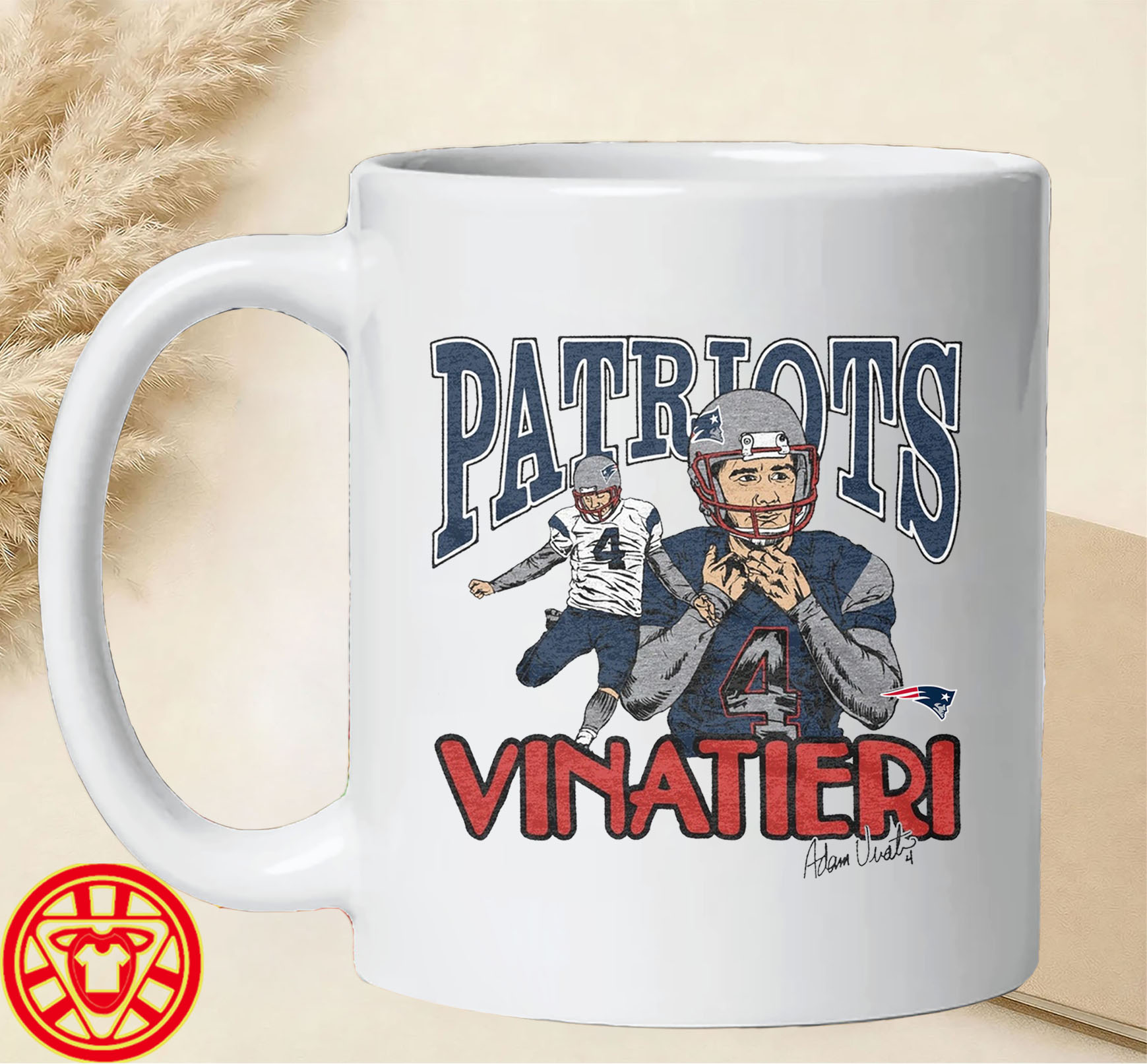 Patriots Adam Vinatieri Signature mug-design
