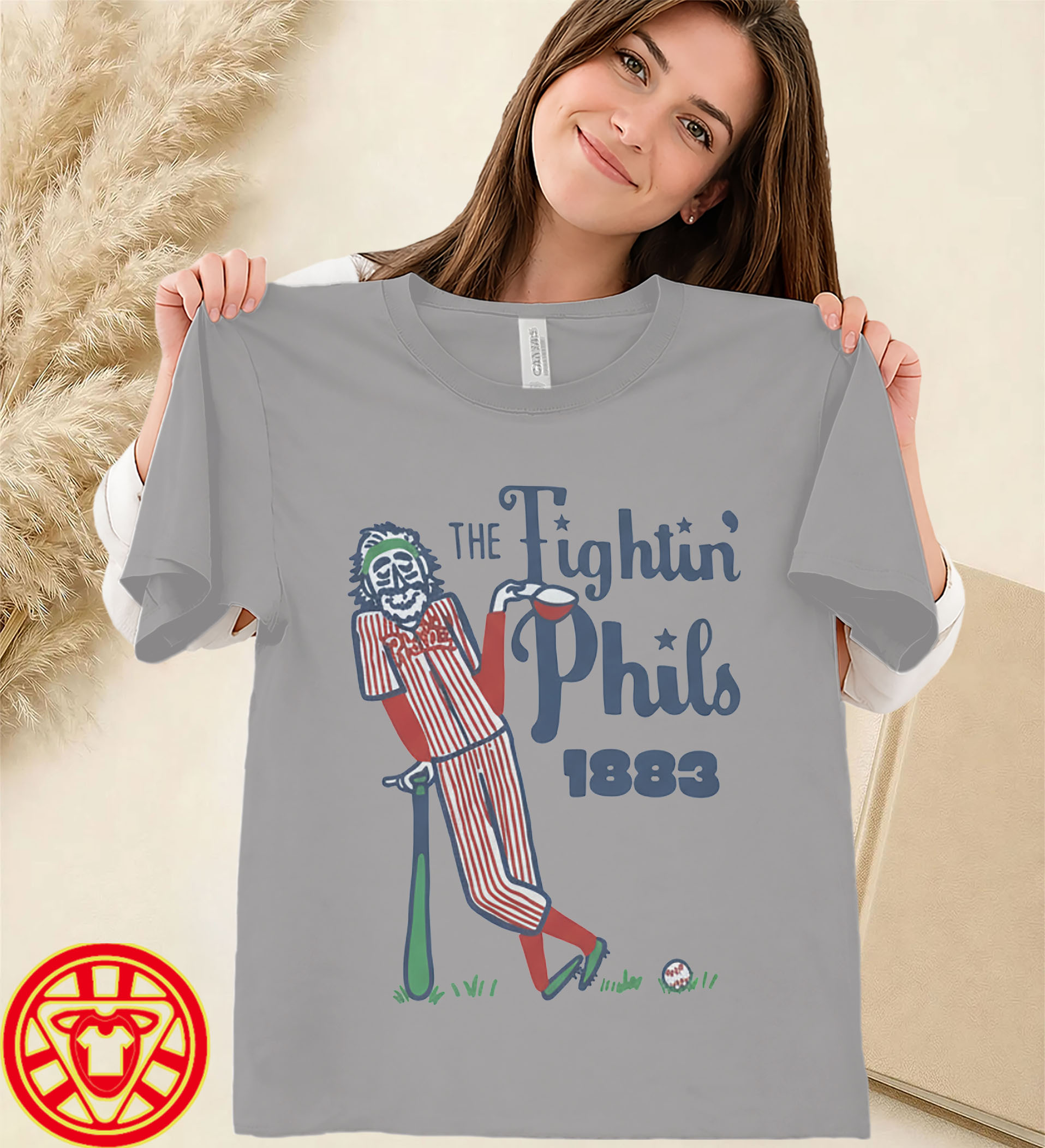 Philadelphia Philly 1883 Baseball Tee-women-design