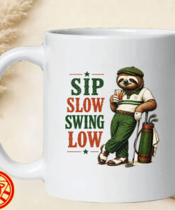 Sip Slow Swing Low Sloth Golfing-mug-design