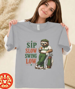 Sip Slow Swing Low Sloth Golfing-women-design