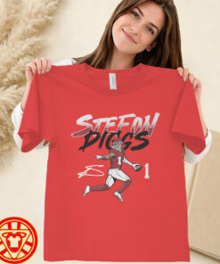 Stefon Diggs Washington Name & Number Pose Tee women-design