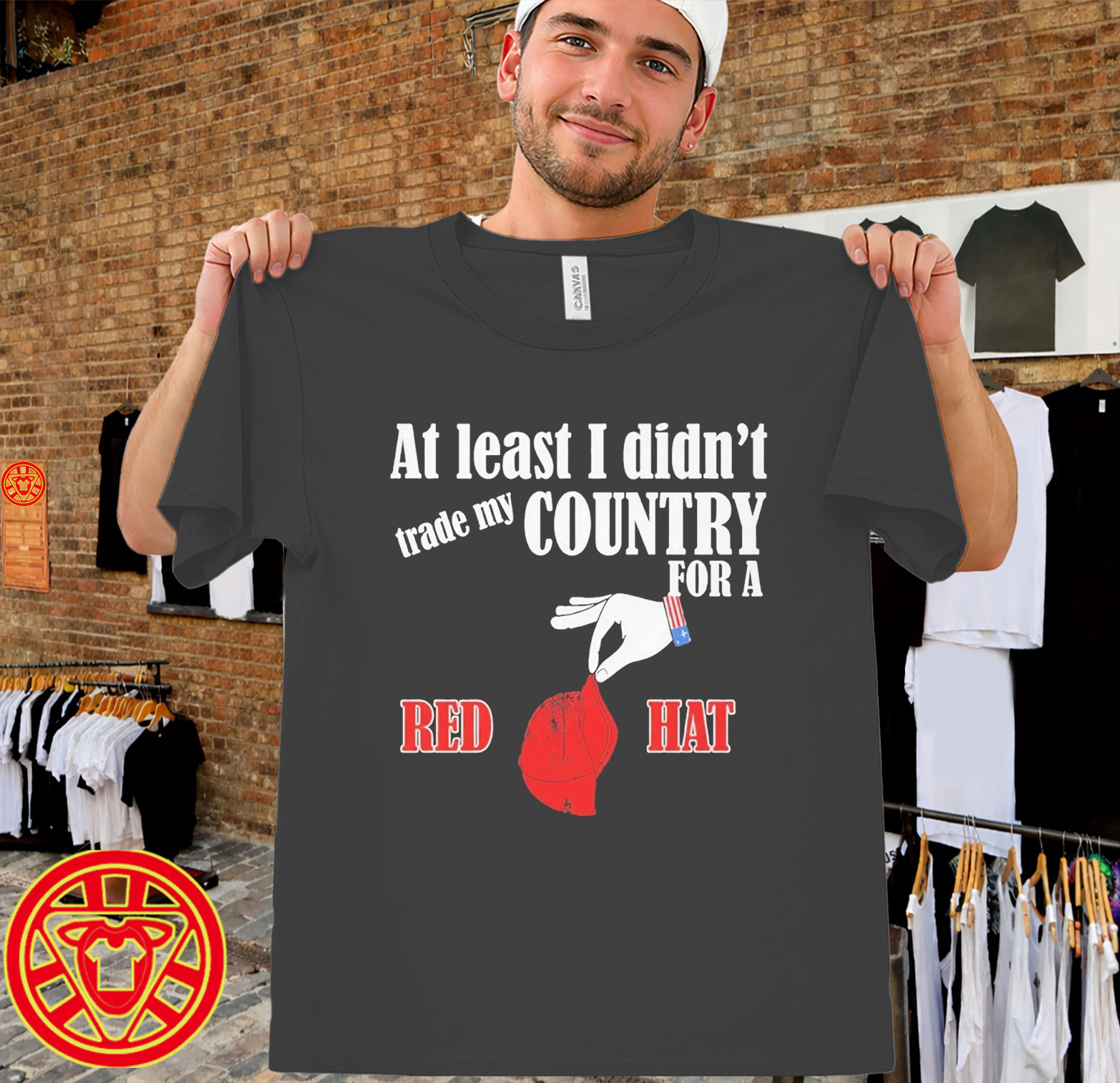Traded My Country Red Hat-men-design
