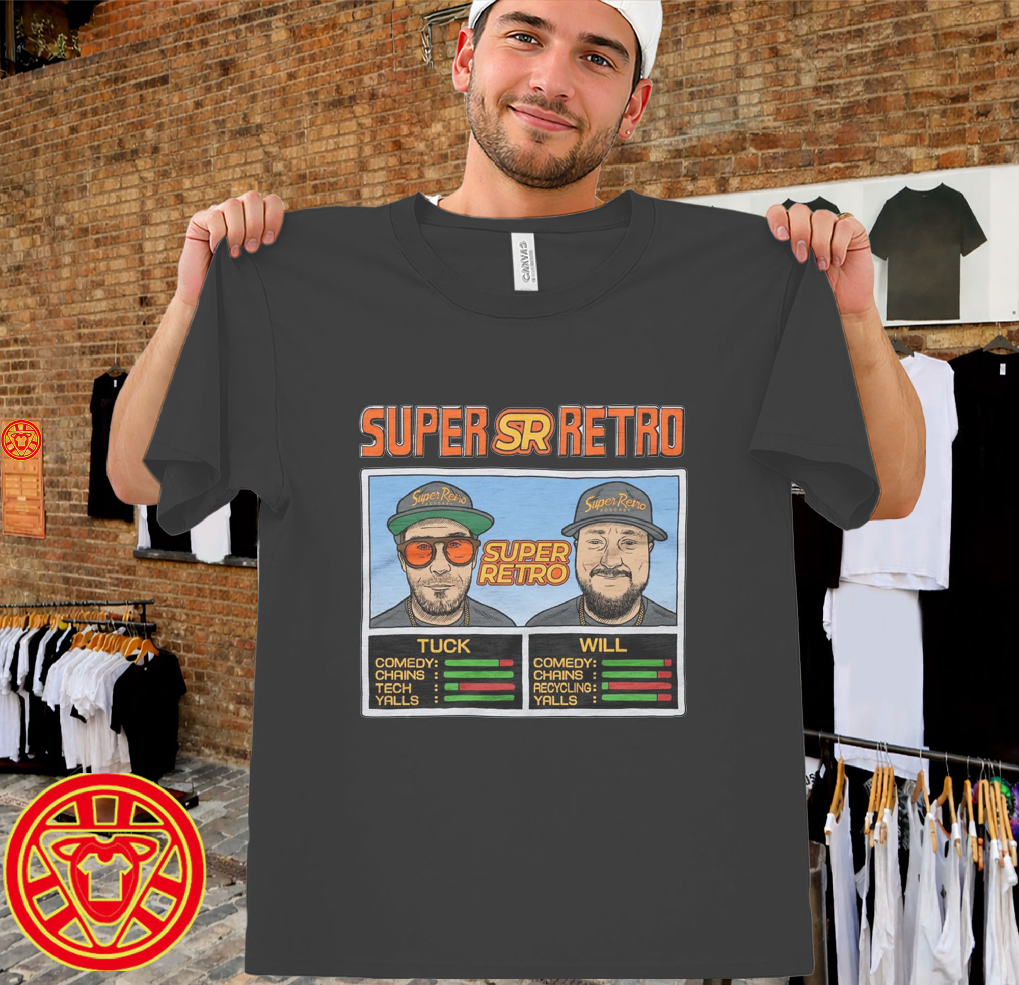 Tuck And Will Game Retro Tee men-design