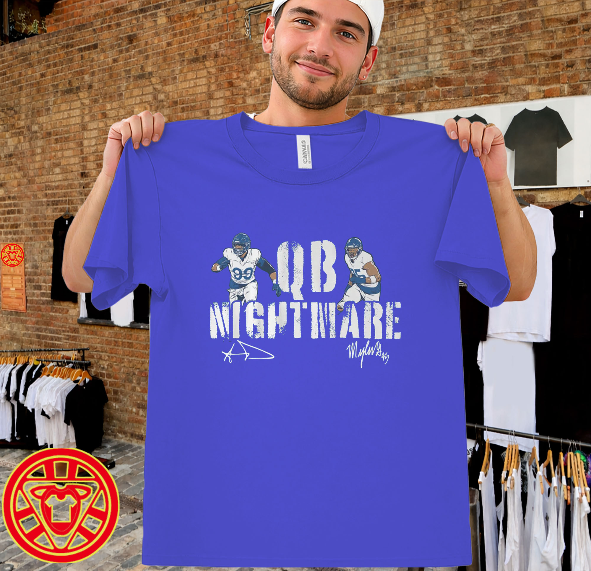 QB Nightmare Shirt – Aaron Donald Myles Garrett Los Angeles Rams Tee
