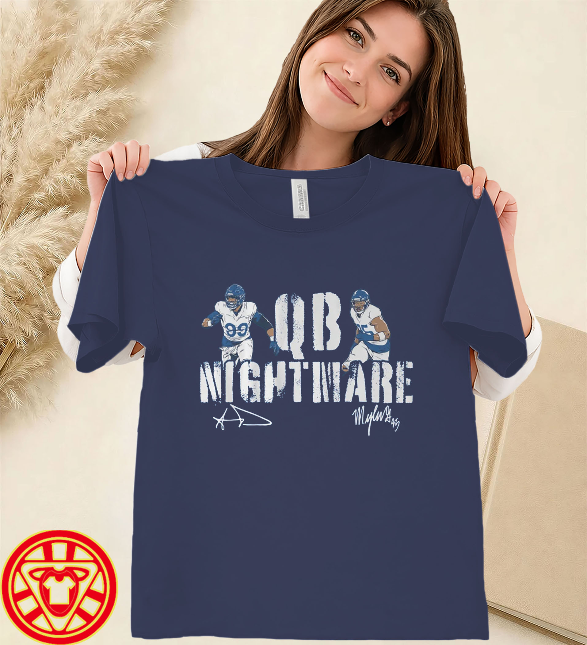 Aaron Donald & Myles Garrett QB Nightmare-women-design