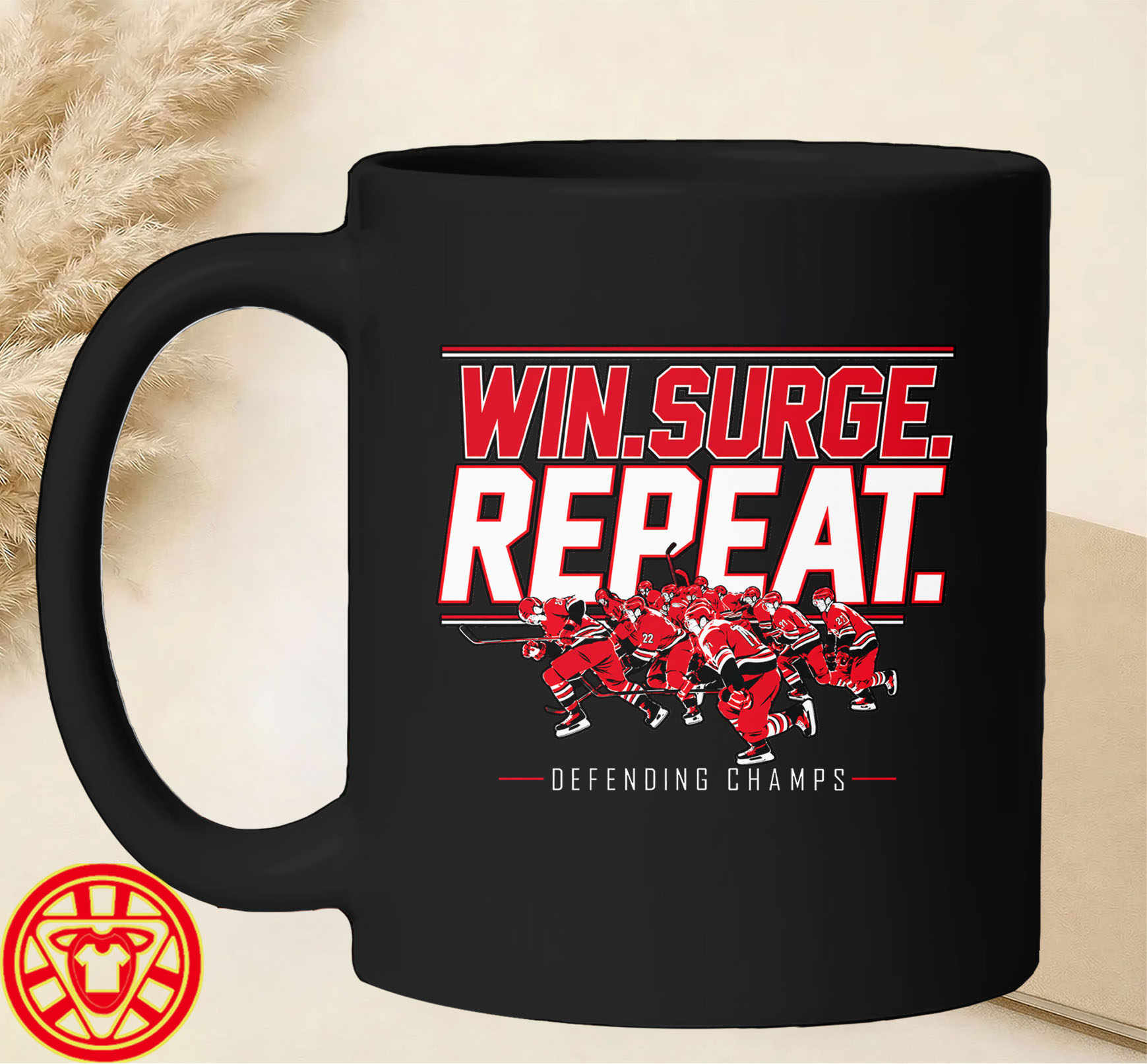 Carolina Hockey Win. Surge. Repeat. mug-design