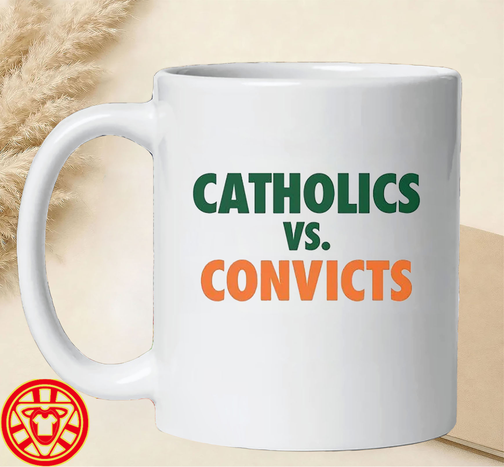 Catholics vs Convicts mug-design
