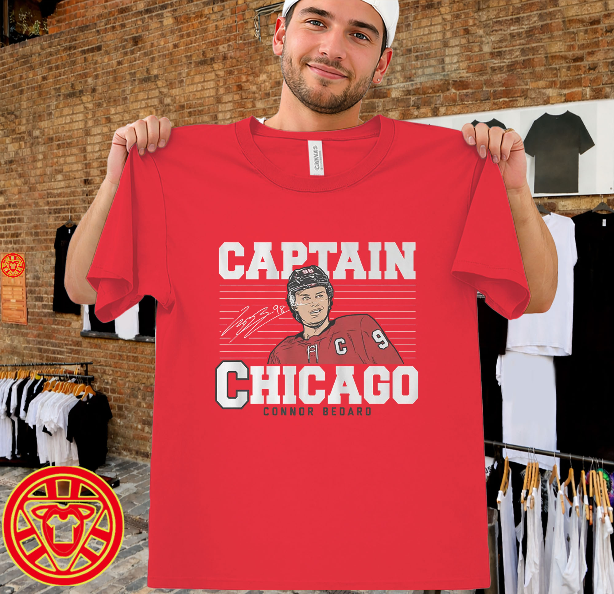 Connor Bedard Captain Chicago-men-design
