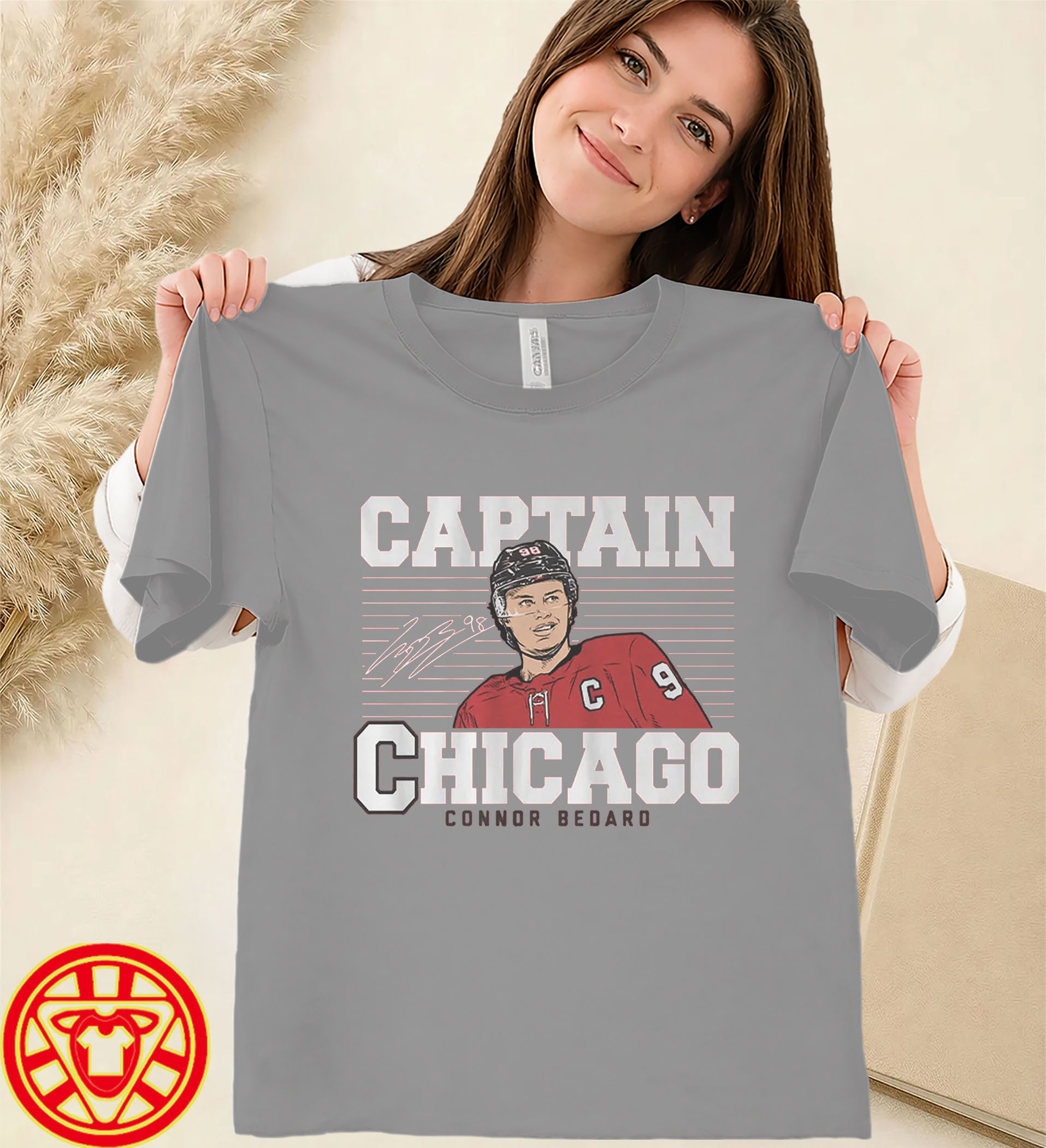 Connor Bedard Captain Chicago women-design