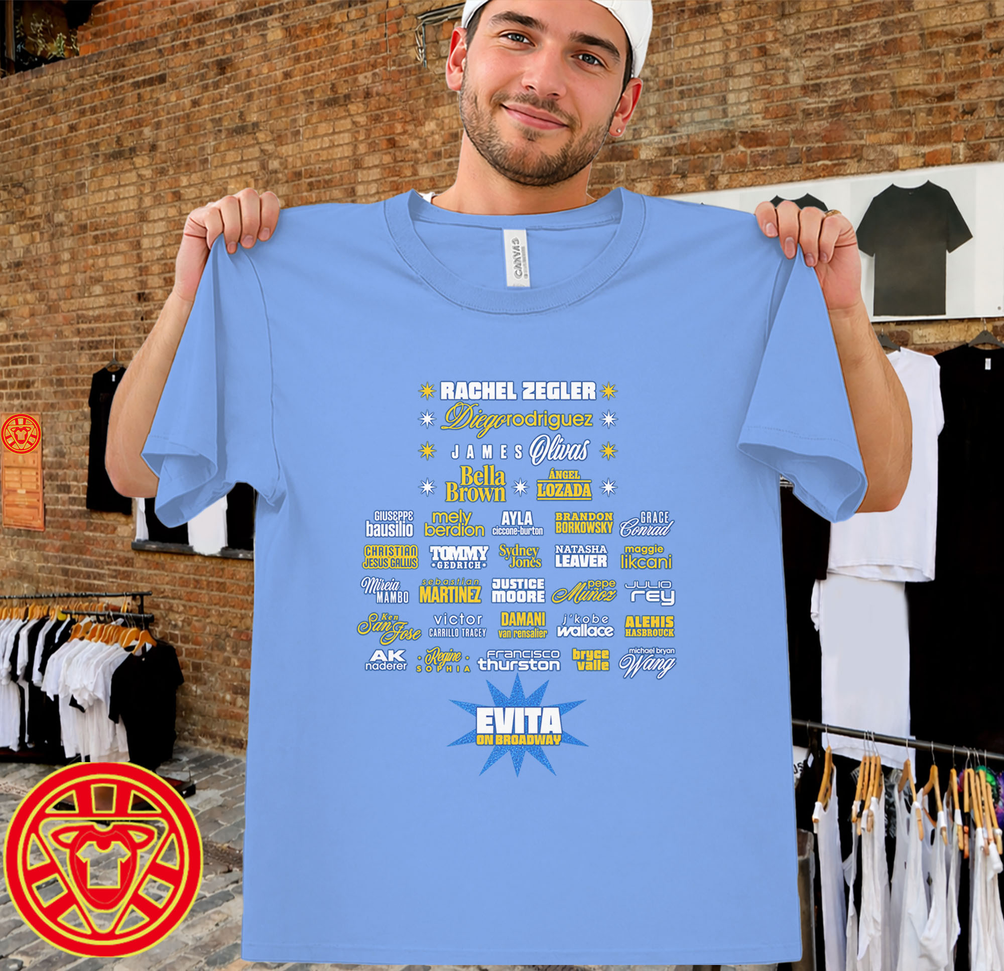 Evita On Broadway Cast men-design