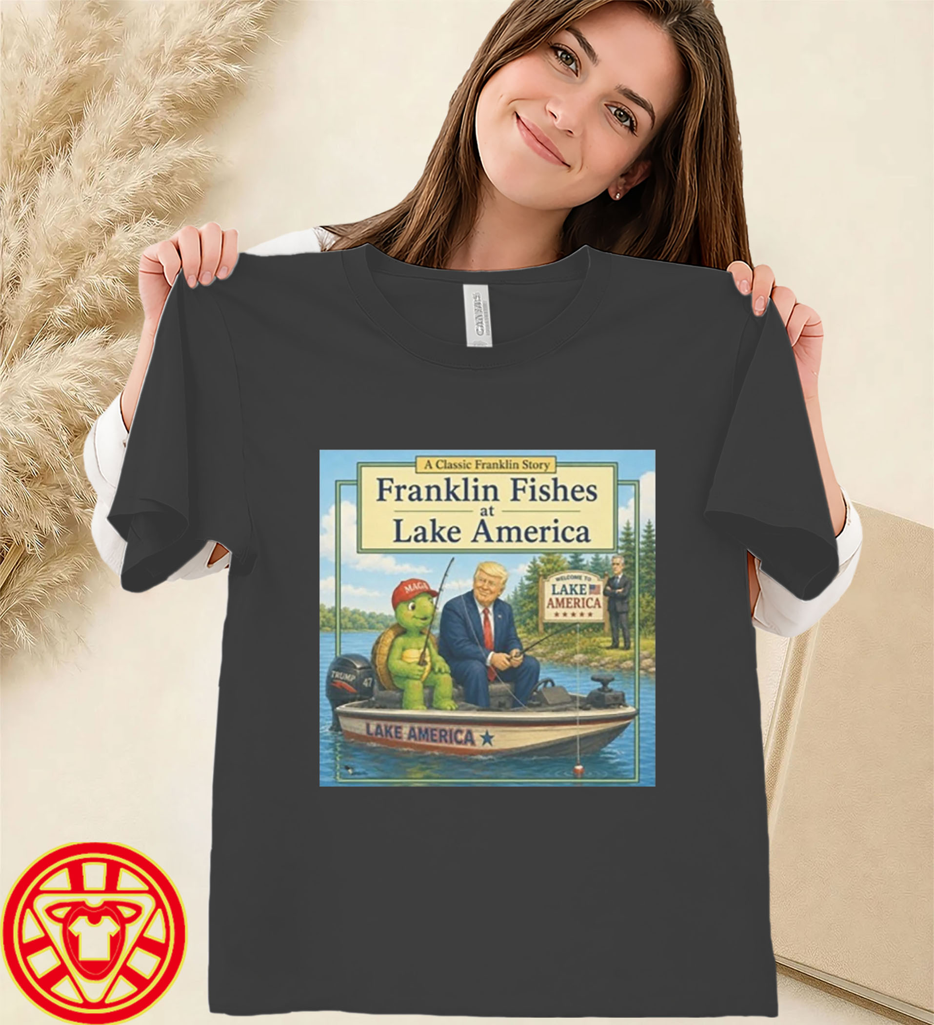 Franklin Story Fishes At Lake America-women-design