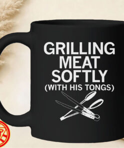 Grilling Meat Softly With His Tongs mug-design