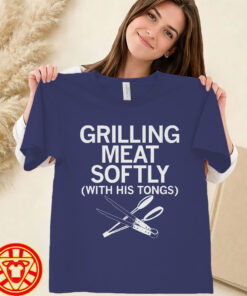 Grilling Meat Softly With His Tongs women-design