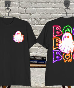 Halloween Cute Ghost Graphic Black-Fron