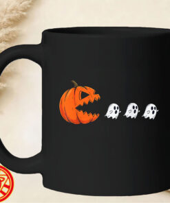 Halloween Pumpkin Eating Ghost Gamer mug-design
