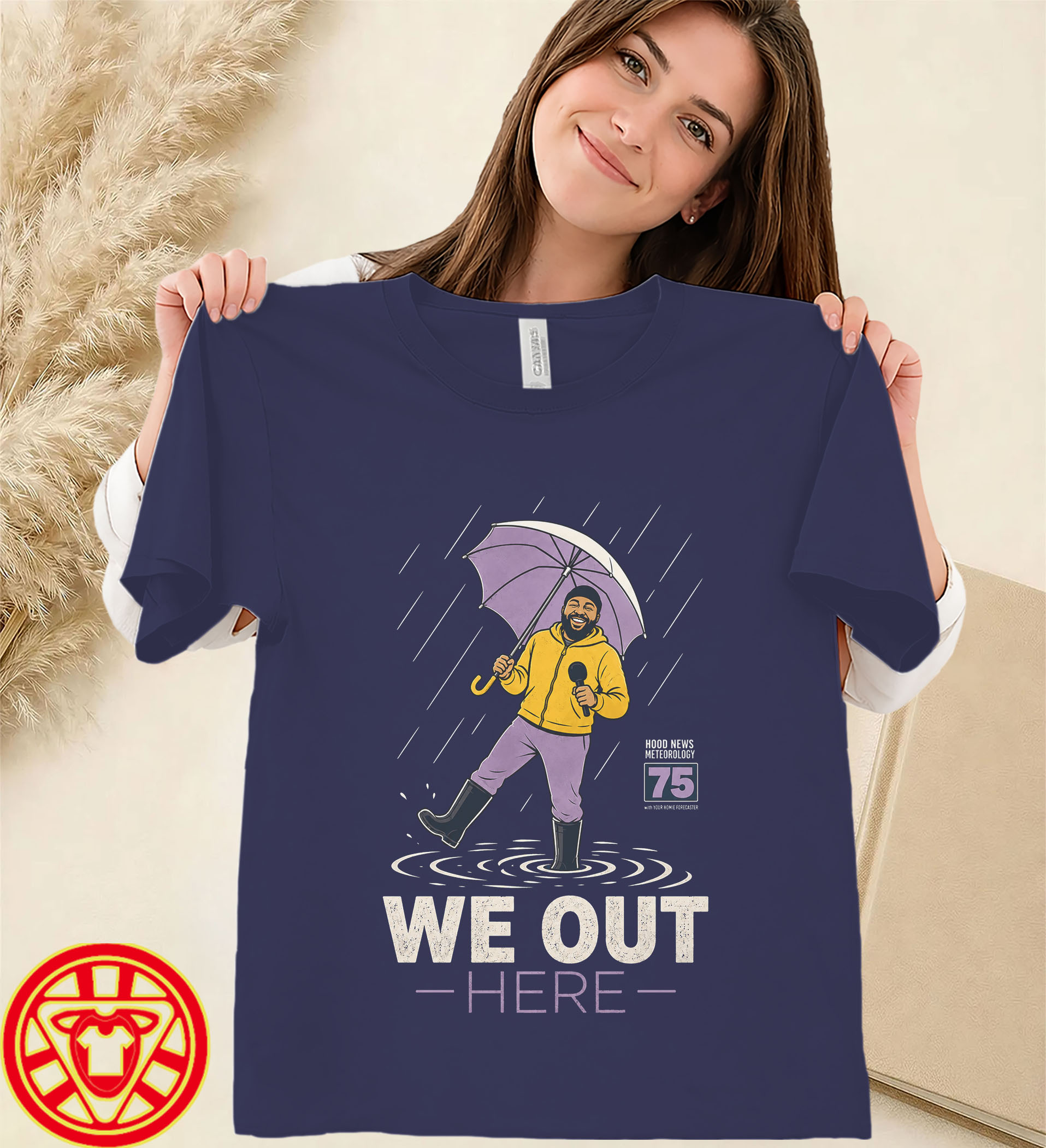 Hood News 75 We Out Here in the Rain women-design