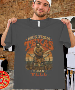 Horror He's From Texas I Can Tell men-design