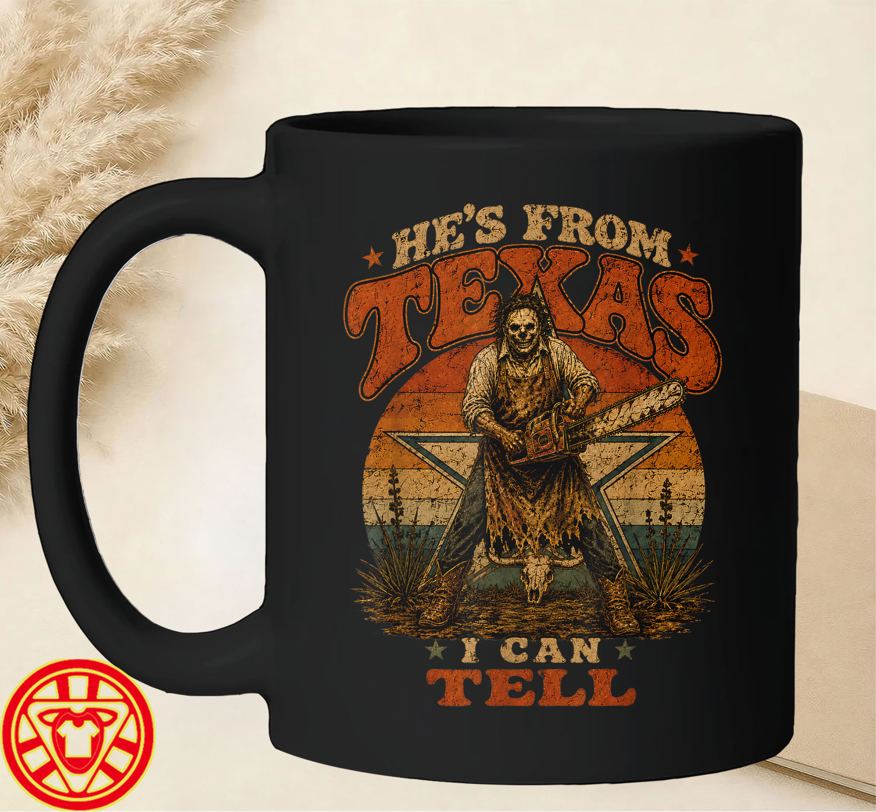 Horror He's From Texas I Can Tell-mug-design